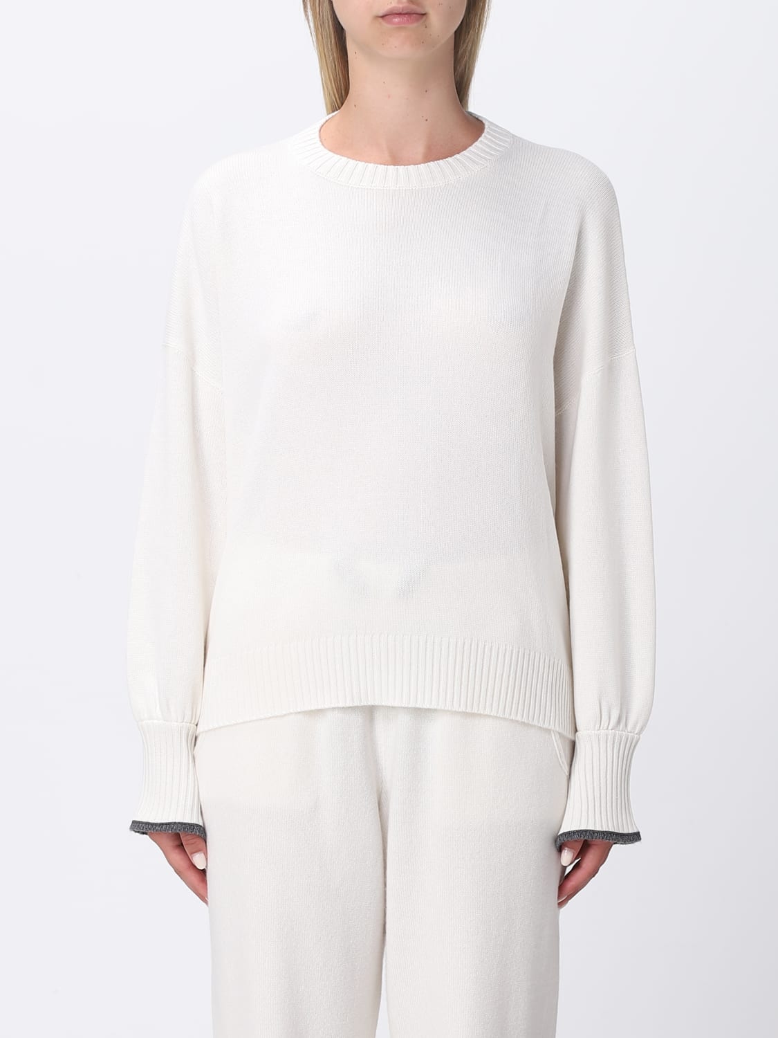 BRUNELLO CUCINELLI SWEATER: Brunello Cucinelli cashmere sweater, Yellow Cream - Img 1