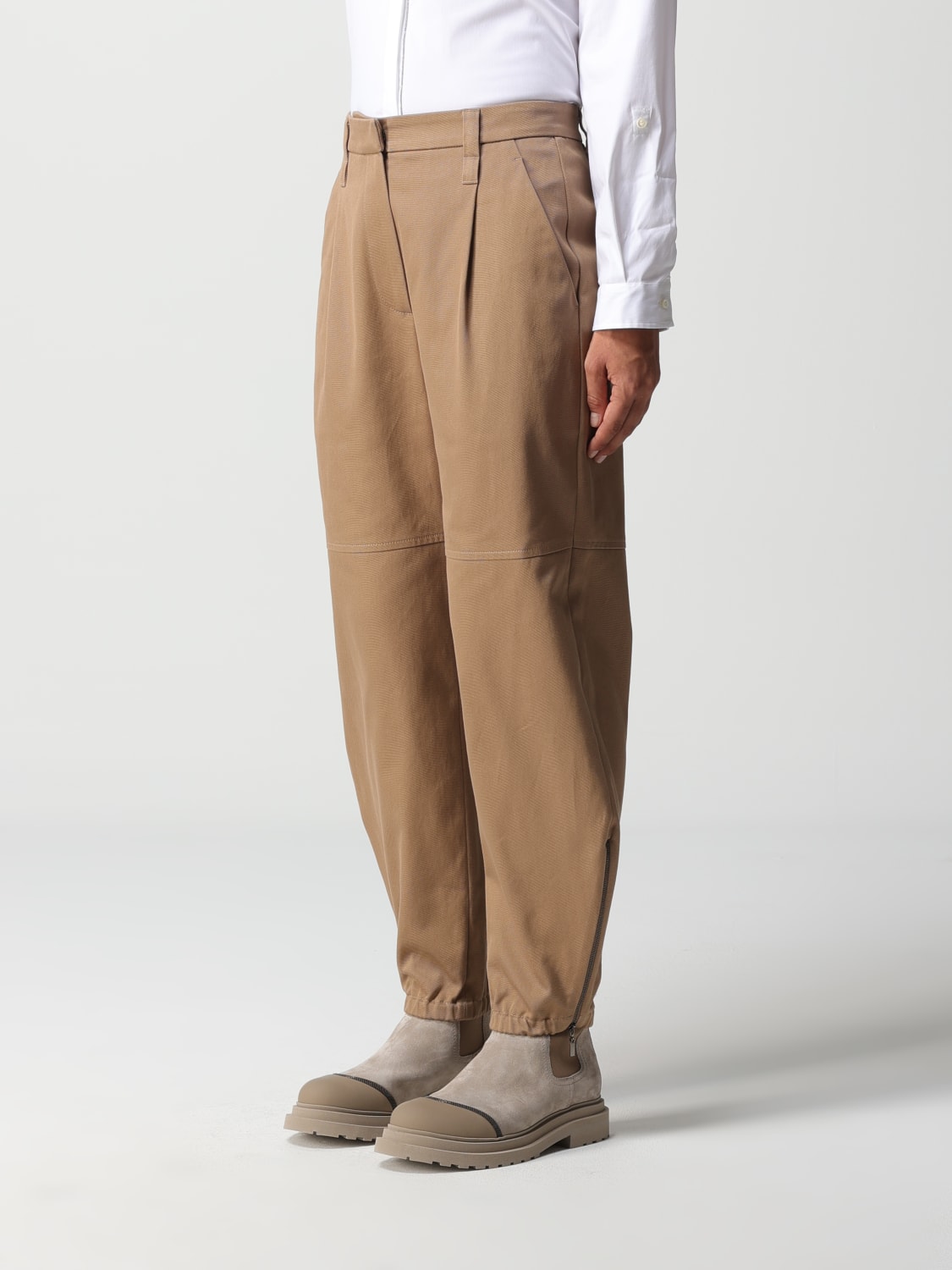 BRUNELLO CUCINELLI PANTS: Brunello Cucinelli denim pants, Beige - Img 4