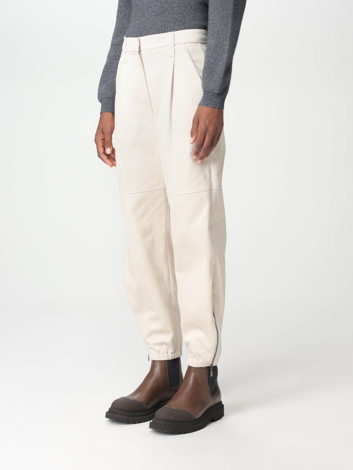 BRUNELLO CUCINELLI PANTS: Brunello Cucinelli denim pants, Yellow Cream - Img 4