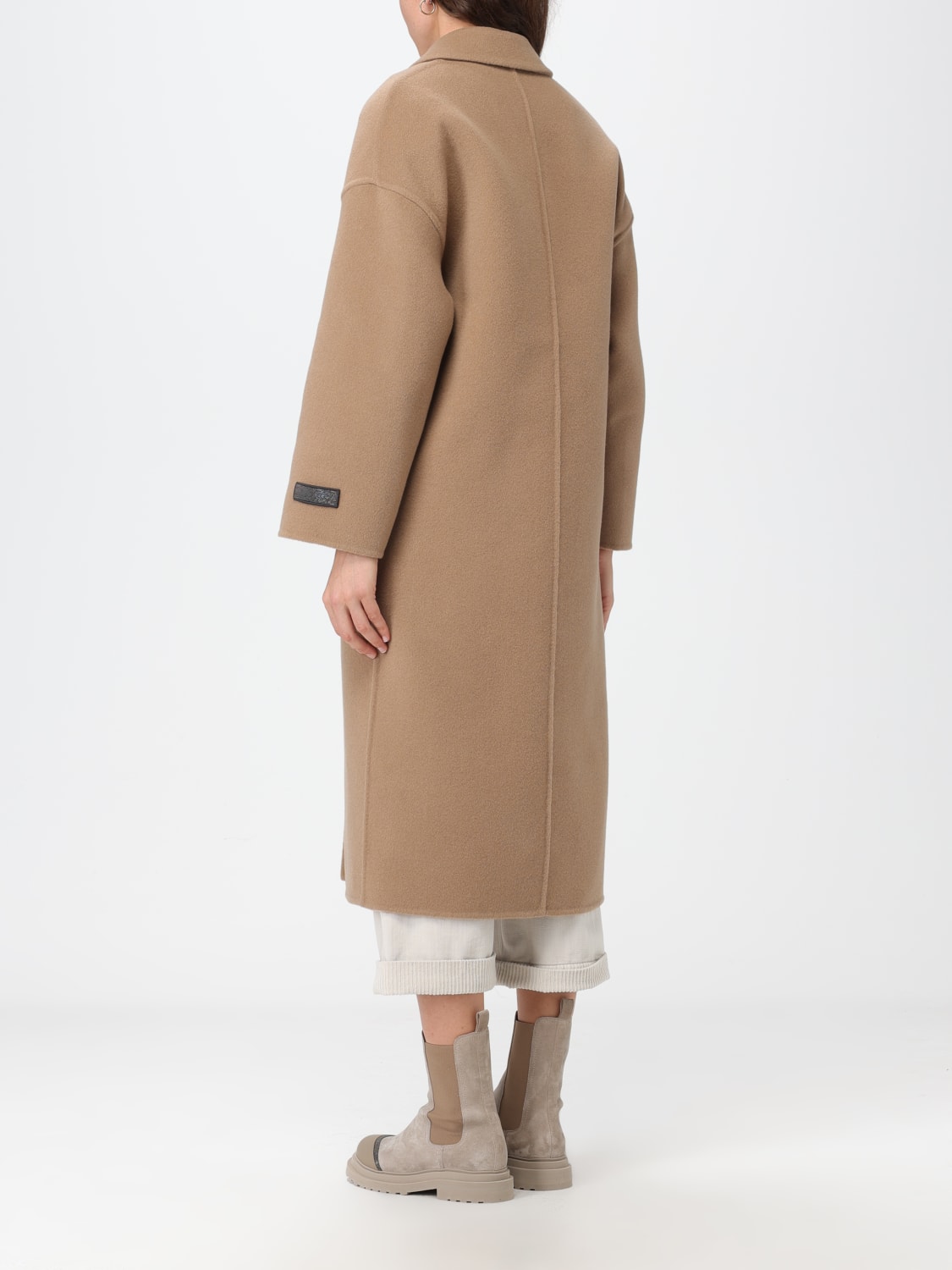 BRUNELLO CUCINELLI COAT: Brunello Cucinelli coat in virgin wool blend, Camel - Img 3