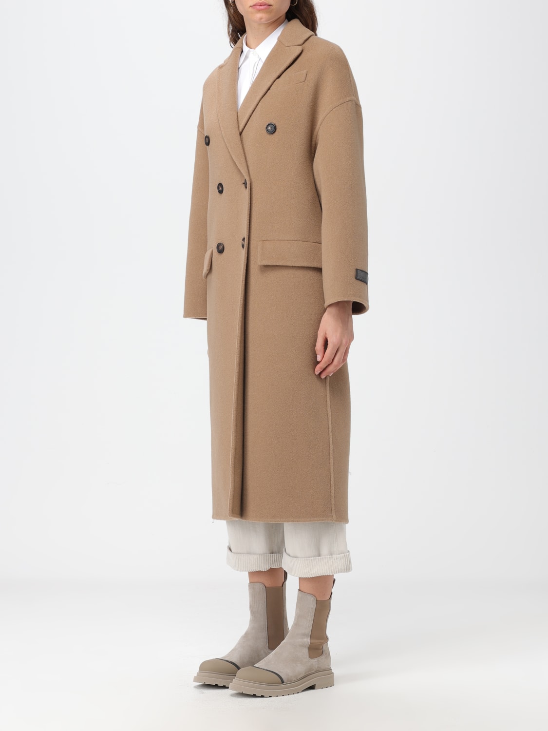 BRUNELLO CUCINELLI COAT: Brunello Cucinelli coat in virgin wool blend, Camel - Img 4