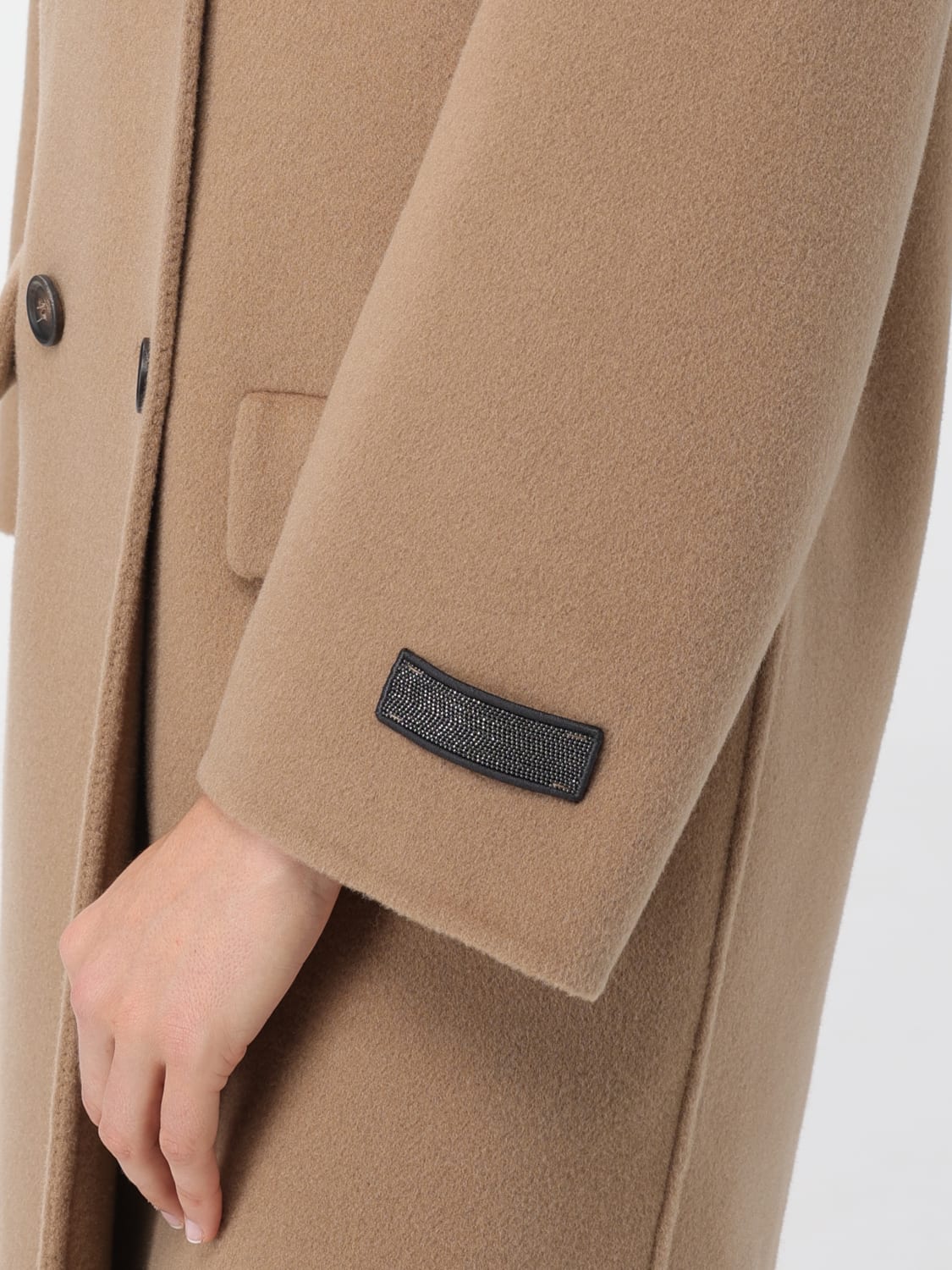 BRUNELLO CUCINELLI COAT: Brunello Cucinelli coat in virgin wool blend, Camel - Img 5