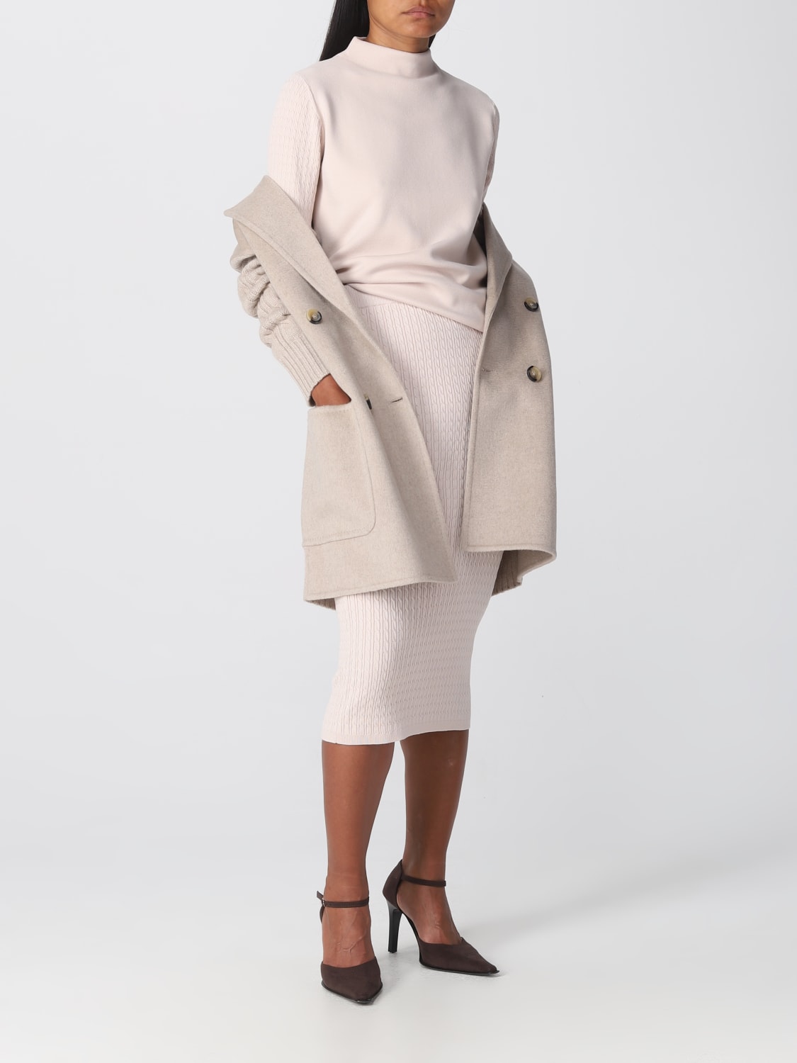 MAX MARA COAT: Max Mara Dalida jacket in wool and cashmere, Sand - Img 2