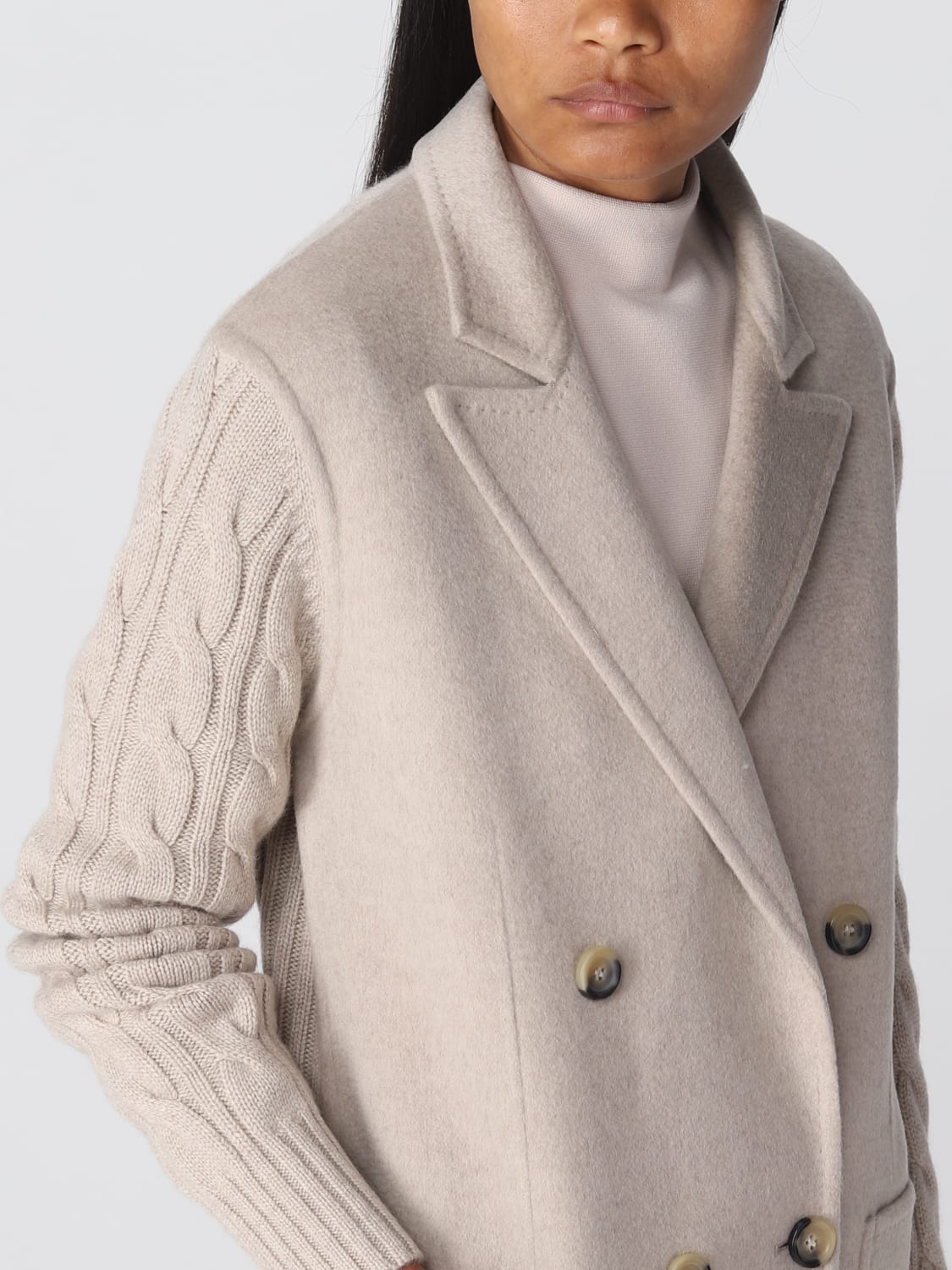 MAX MARA COAT: Max Mara Dalida jacket in wool and cashmere, Sand - Img 5