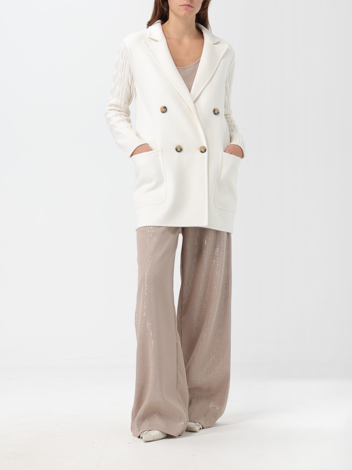 MAX MARA COAT: Max Mara Dalida jacket in wool and cashmere, Yellow Cream - Img 2
