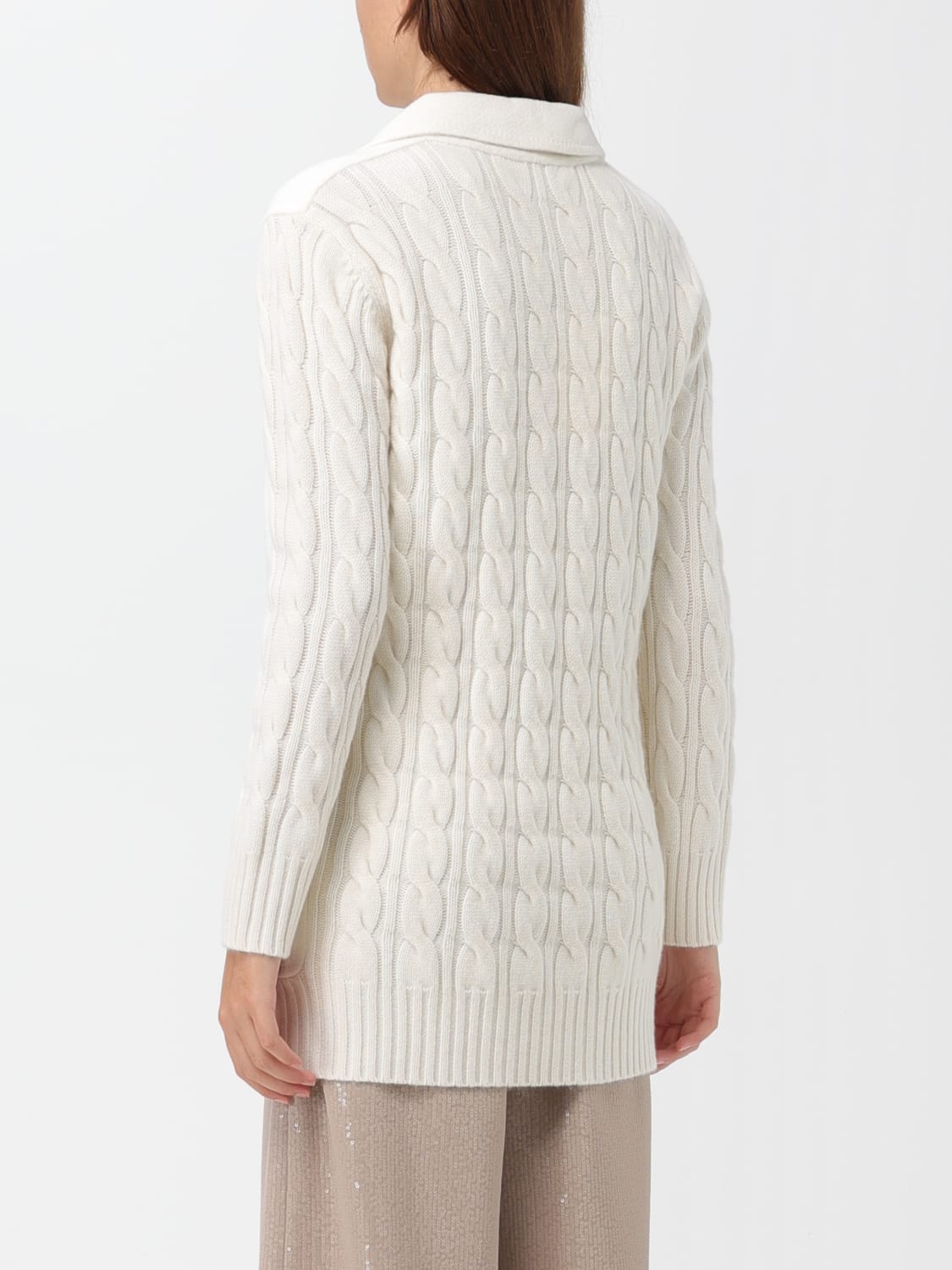 MAX MARA COAT: Max Mara Dalida jacket in wool and cashmere, Yellow Cream - Img 3