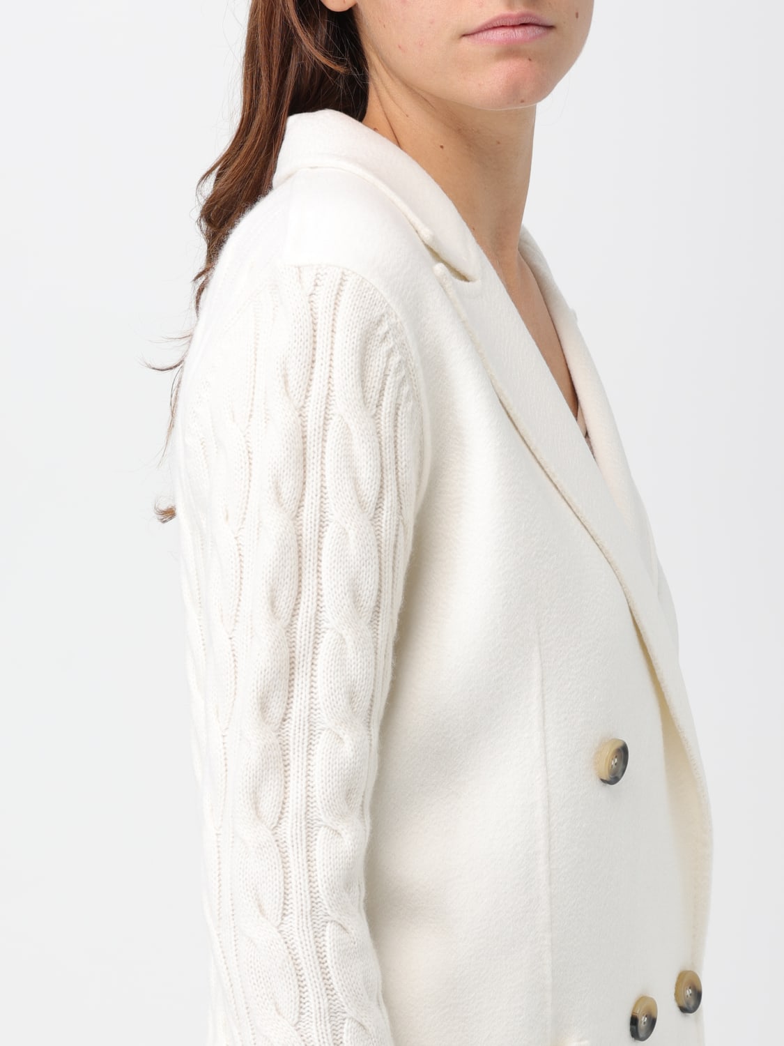 MAX MARA COAT: Max Mara Dalida jacket in wool and cashmere, Yellow Cream - Img 5