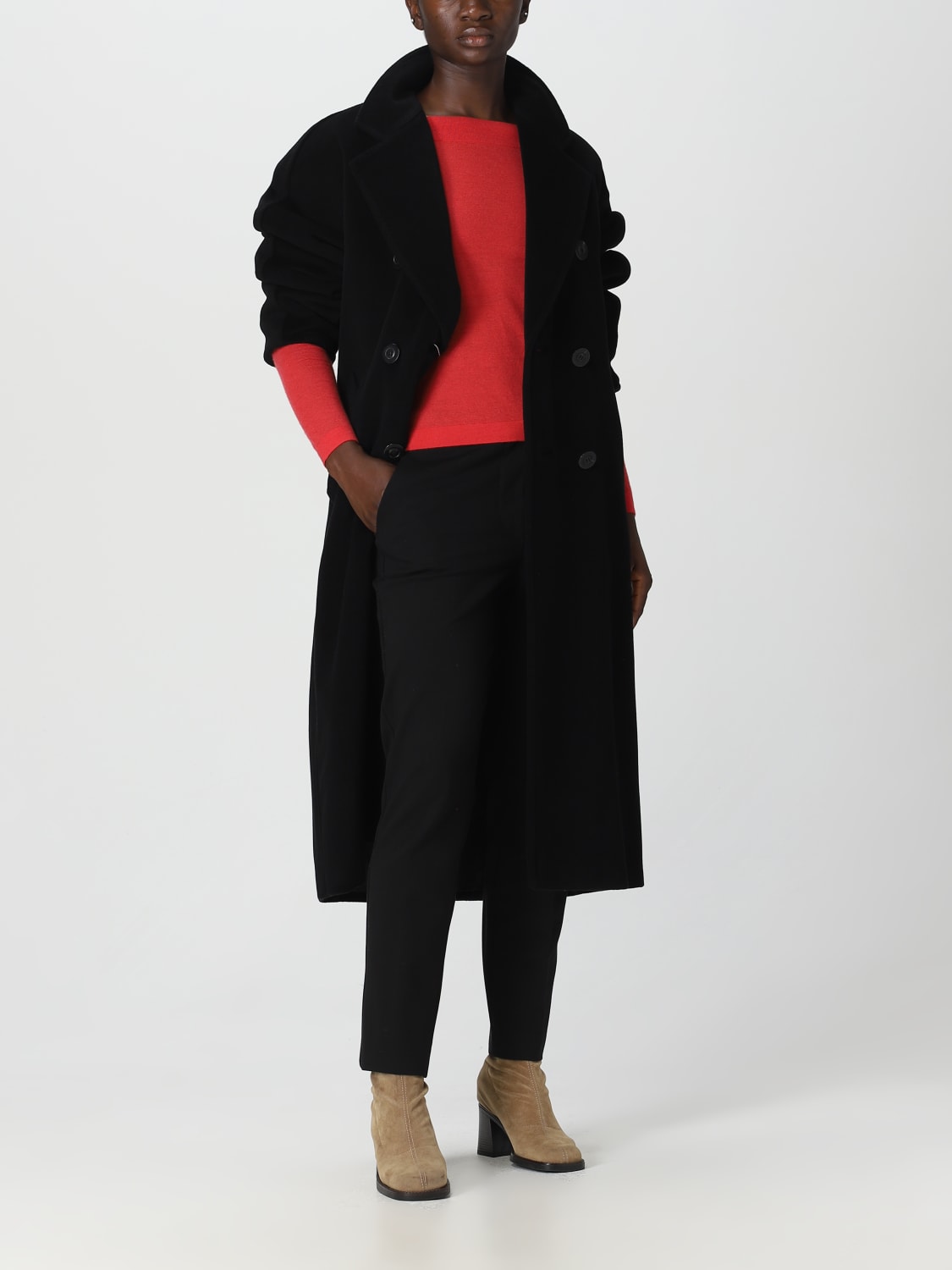 MAX MARA PANTS: Max Mara pants in viscose blend, Black - Img 2