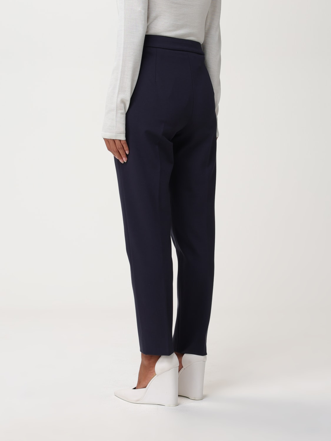 MAX MARA PANTS: Max Mara pants in viscose blend, Blue - Img 3