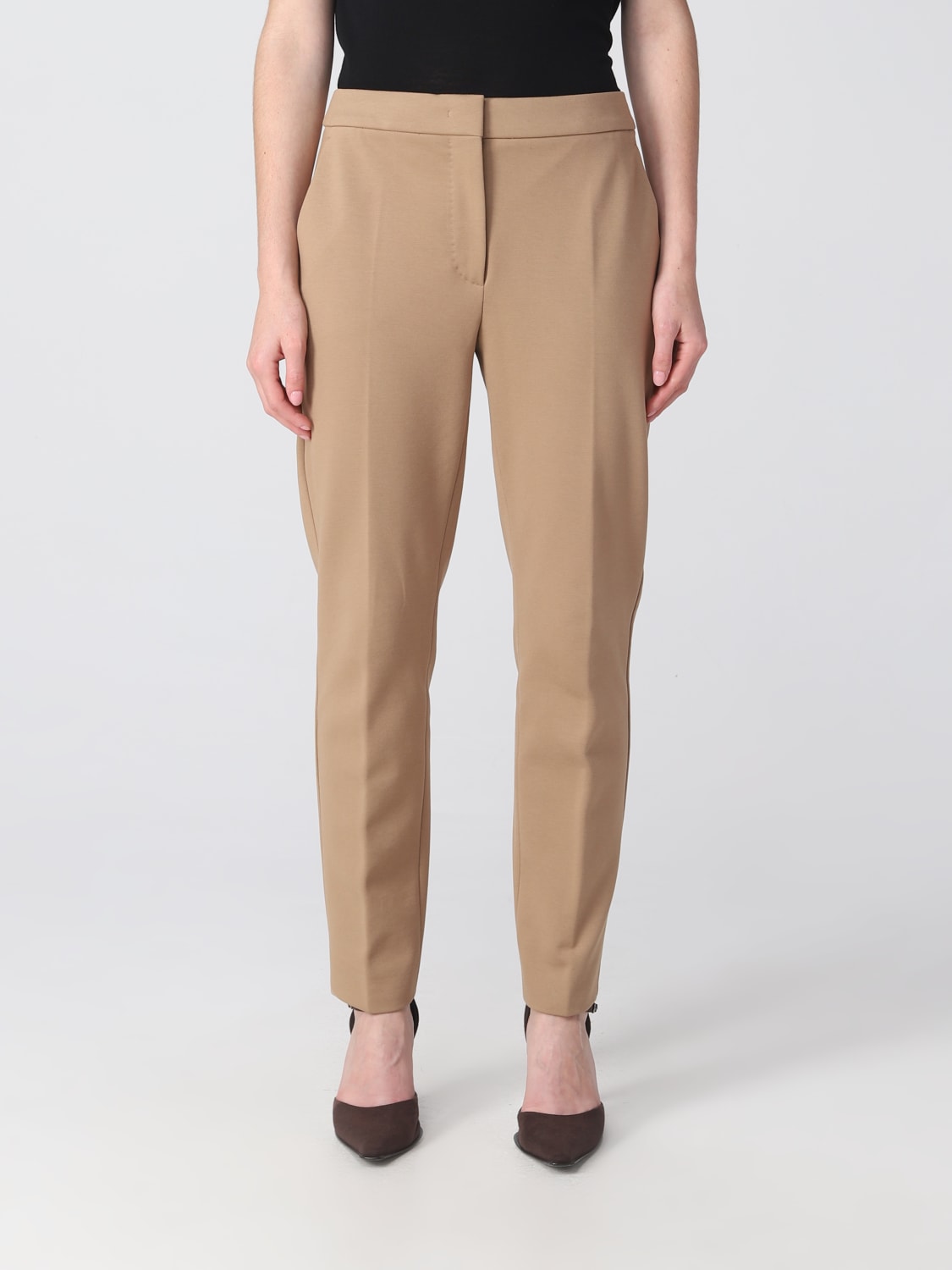 MAX MARA PANTS: Max Mara pants in viscose blend, Camel - Img 1