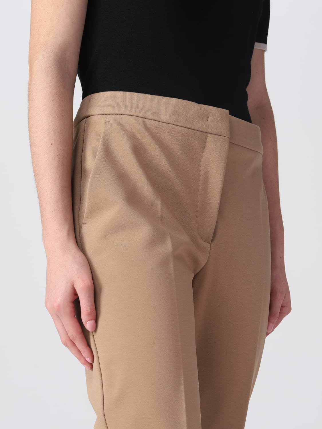 MAX MARA PANTS: Max Mara pants in viscose blend, Camel - Img 5