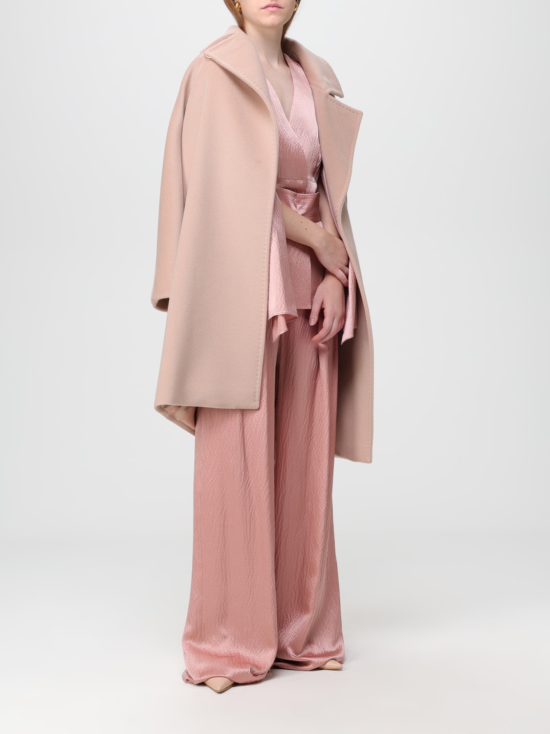 MAX MARA PANTS: Max Mara pants in satin, Pink - Img 2