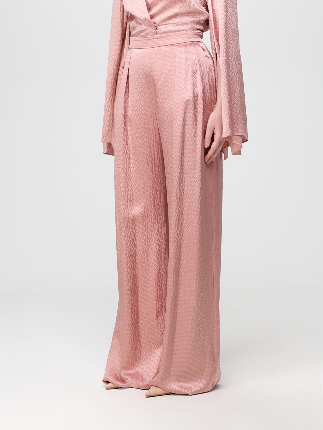 MAX MARA PANTS: Max Mara pants in satin, Pink - Img 4