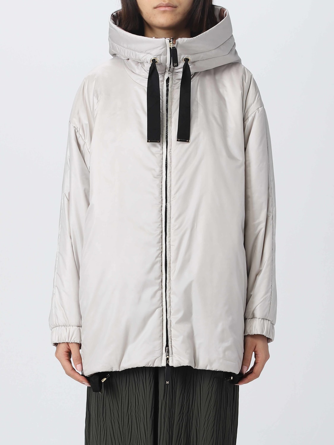 MAX MARA THE CUBE JACKET: Max Mara The Cube reversible jacket in printed water-repellent nylon, Natural - Img 1