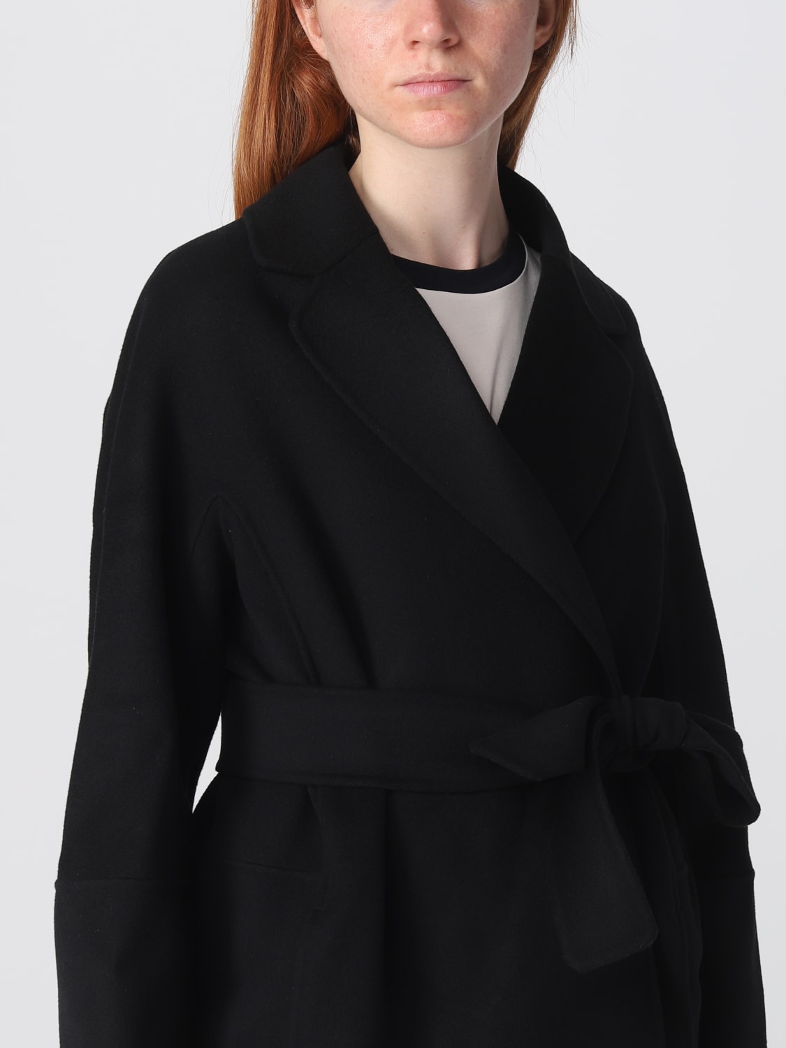 S Max Mara Black Marie Coat