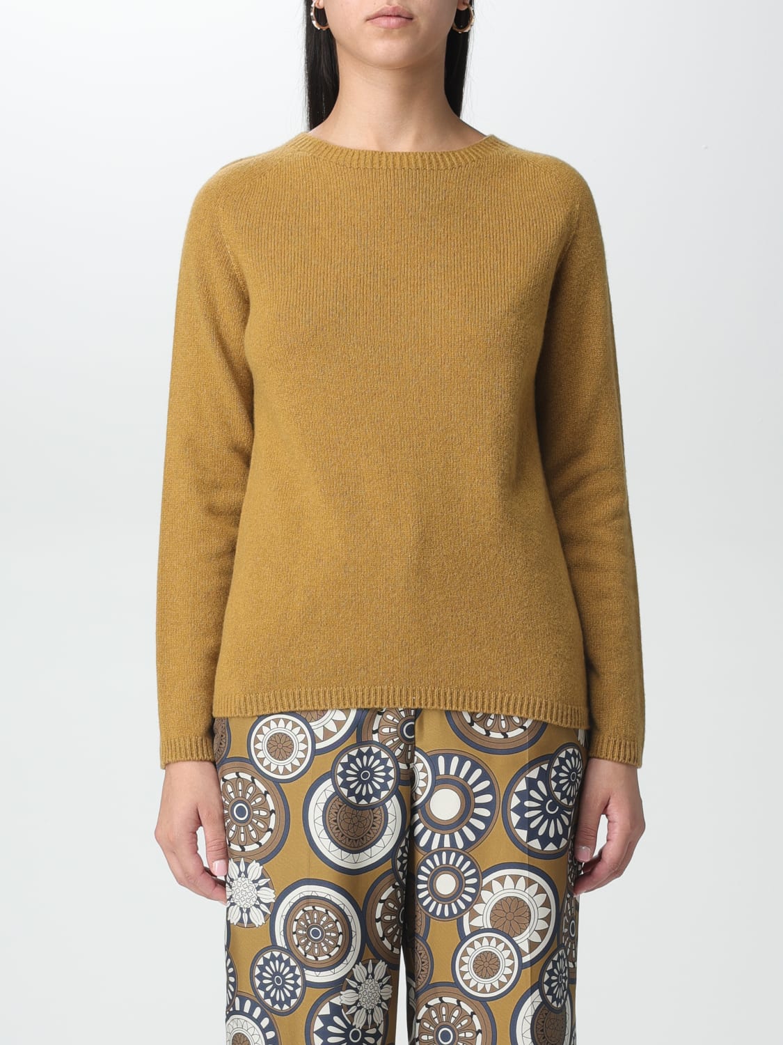 'S MAX MARA SWEATER: S Max Mara sweater in wool and cashmere, Mustard - Img 1