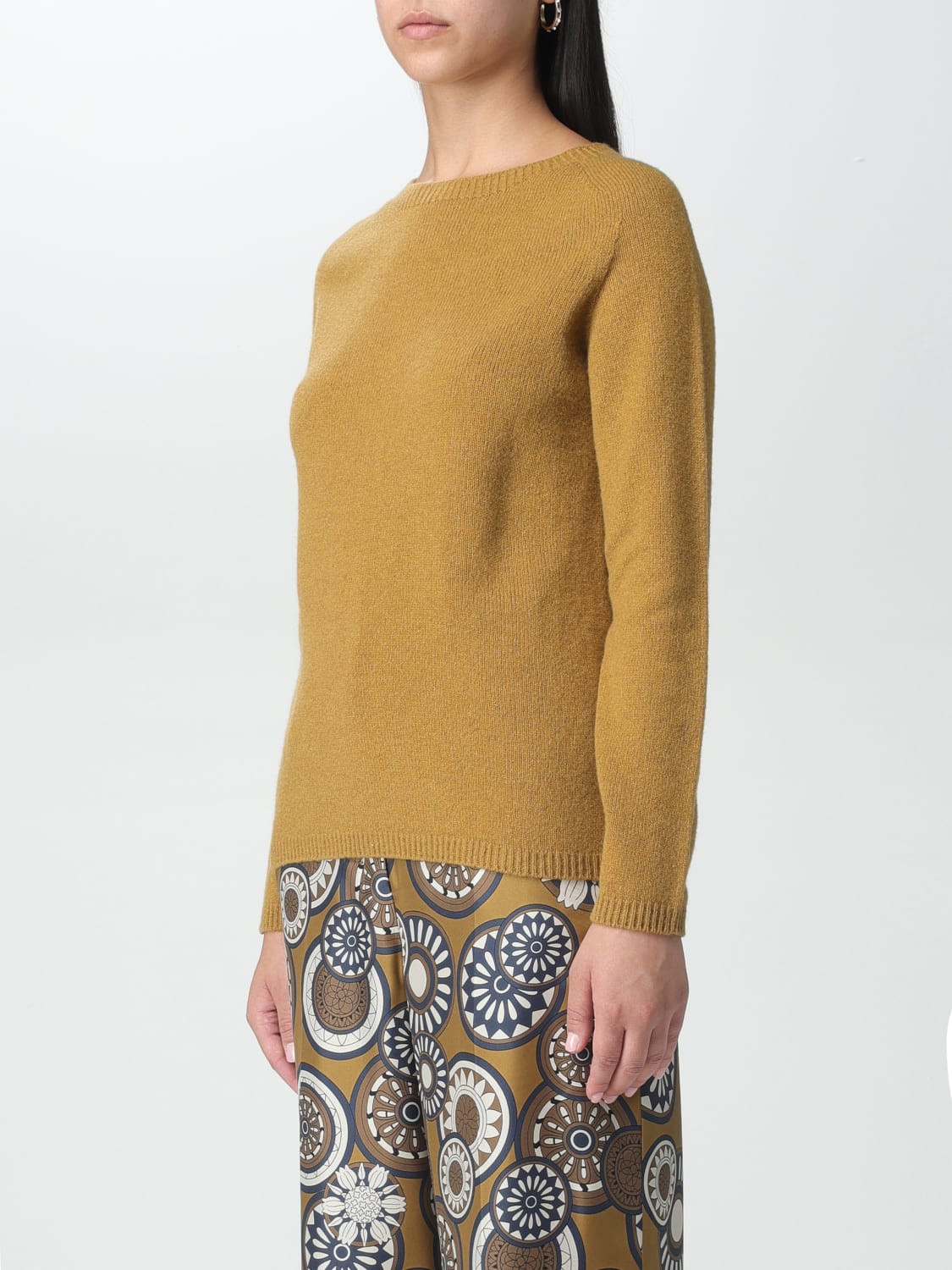 'S MAX MARA SWEATER: S Max Mara sweater in wool and cashmere, Mustard - Img 4