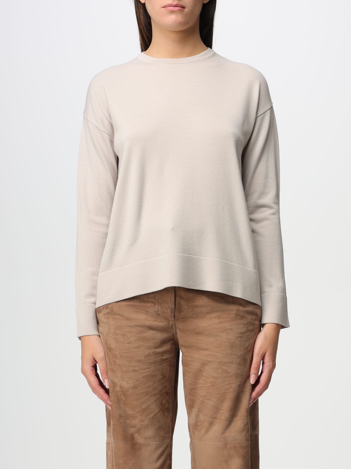 'S MAX MARA SWEATER: S Max Mara pullover in virgin wool, Natural - Img 1