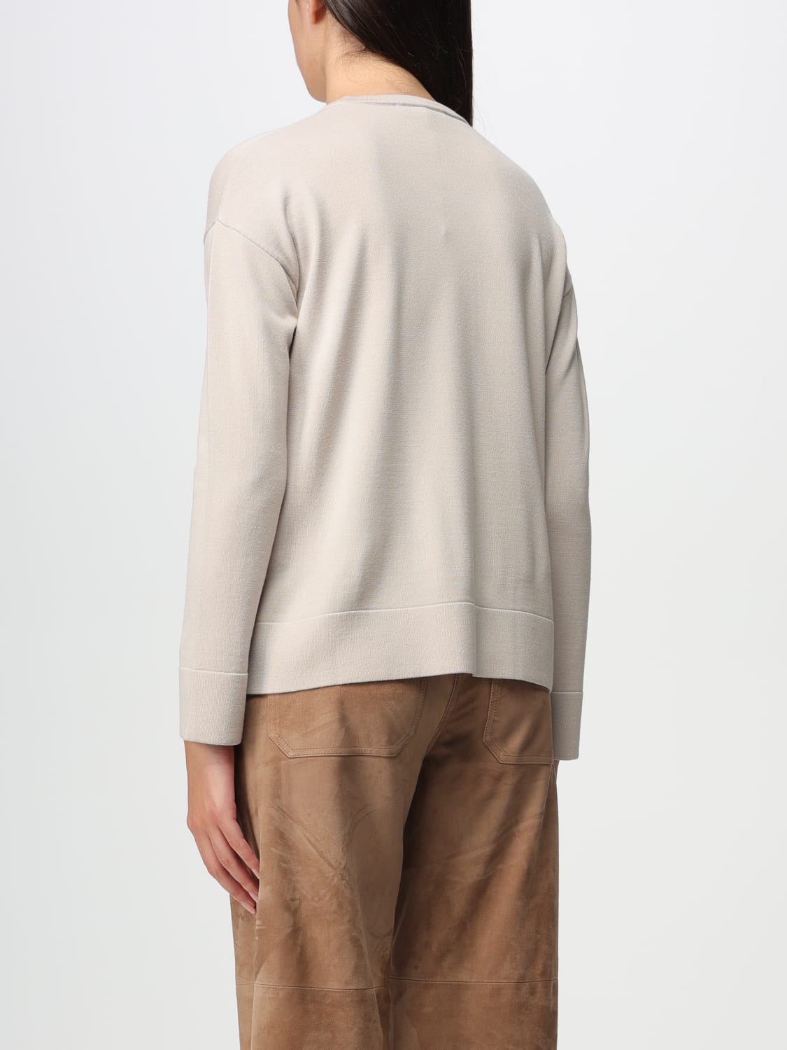 'S MAX MARA SWEATER: S Max Mara pullover in virgin wool, Natural - Img 3