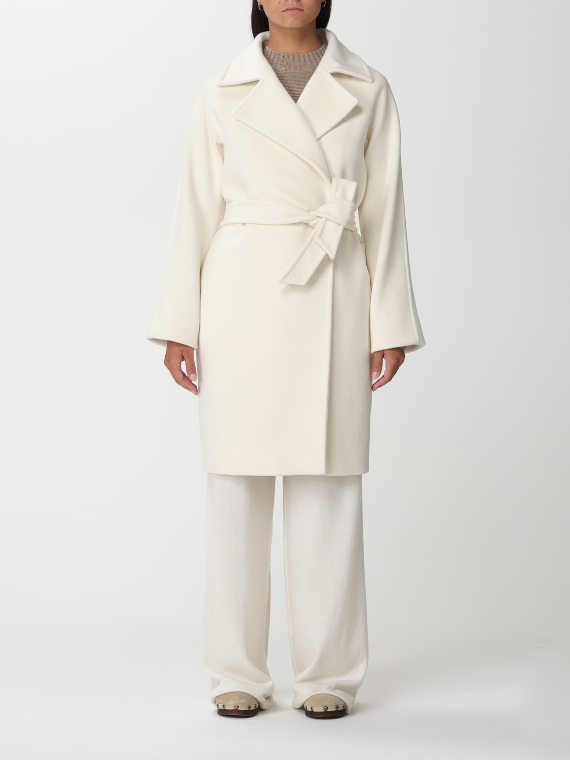 MAX MARA|COATS (ESTELLA (10160333 001/ 10160333600 001) MAX MARA: Estella coat in wool and cashmere - White | Max