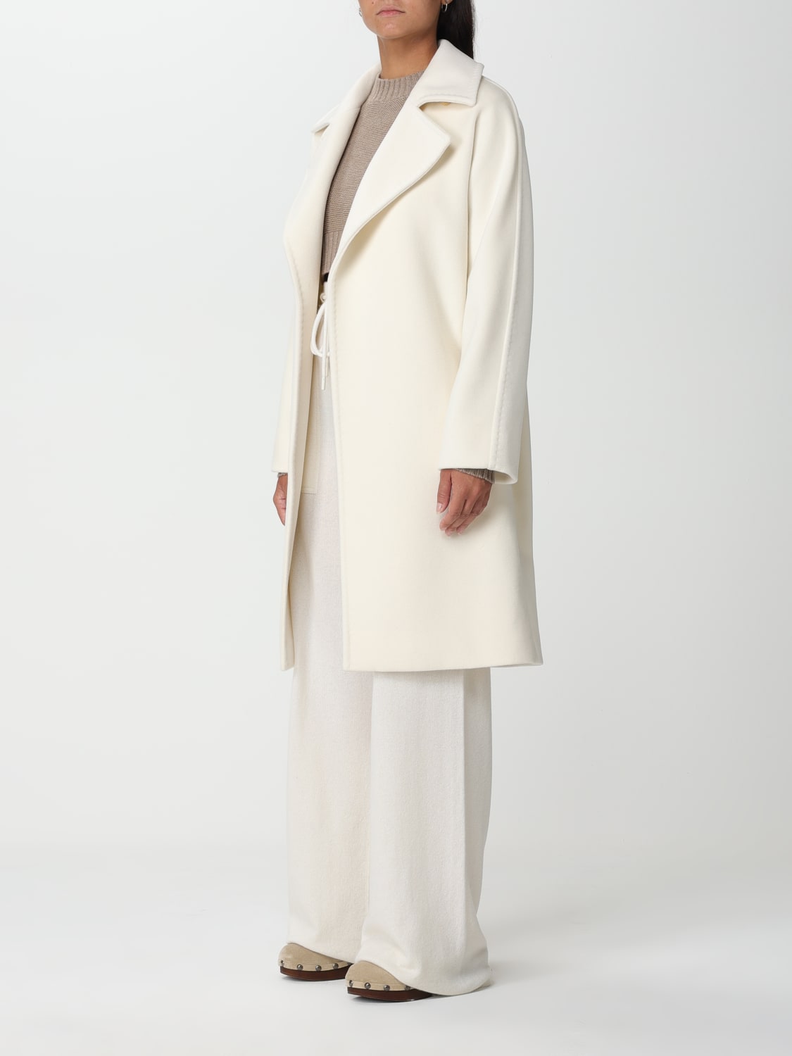 【関税込み】Max Mara ホワイト Estella コート MAX MARA: Estella coat in wool and cashmere - White | Max