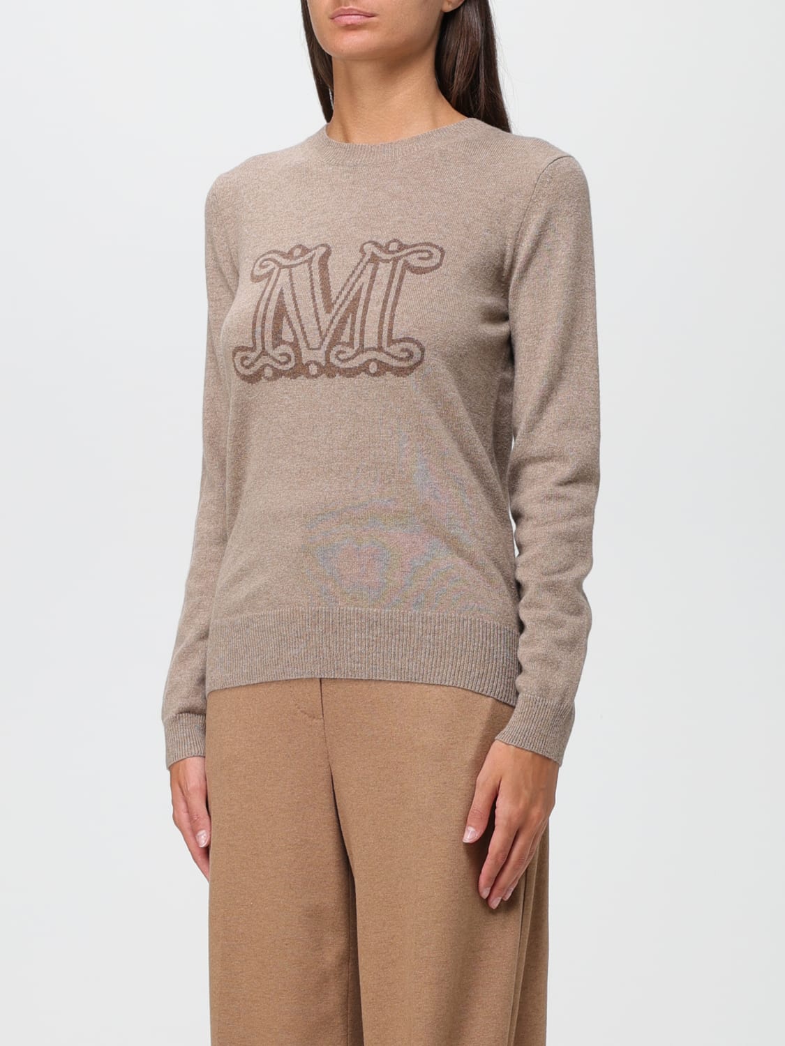 Max Mara cashmere sweater with jacquard monogram