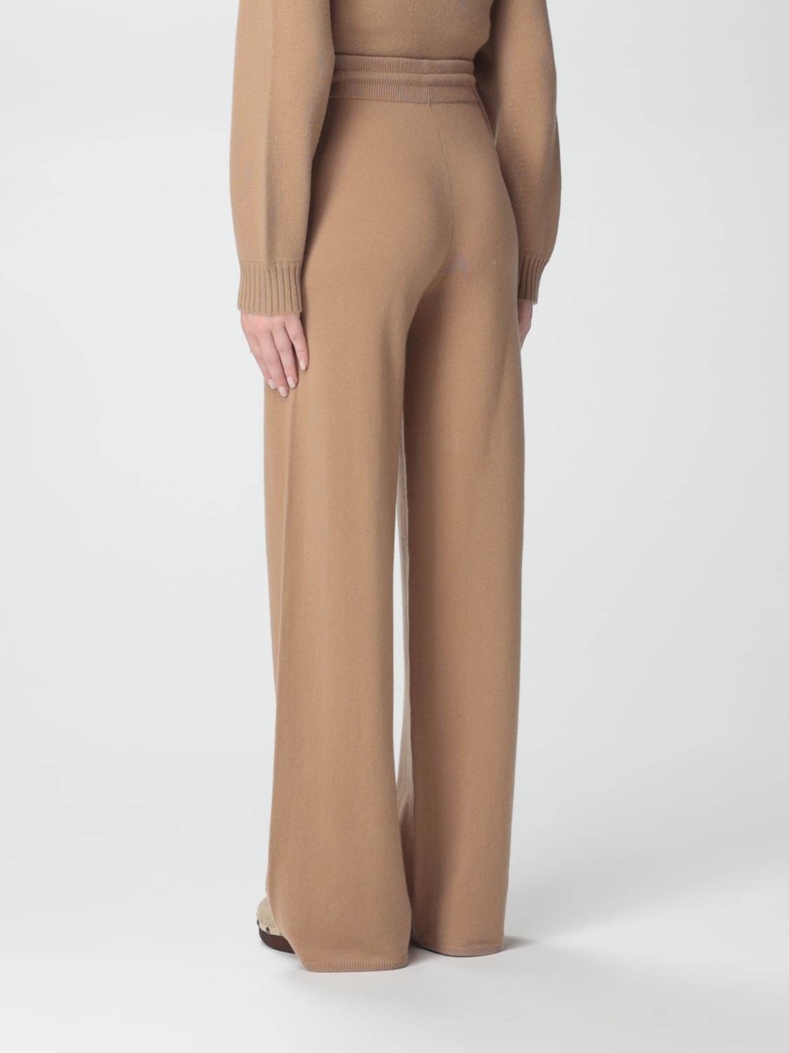 Max Mara Outlet: wool and cashmere pants - Camel | Max Mara