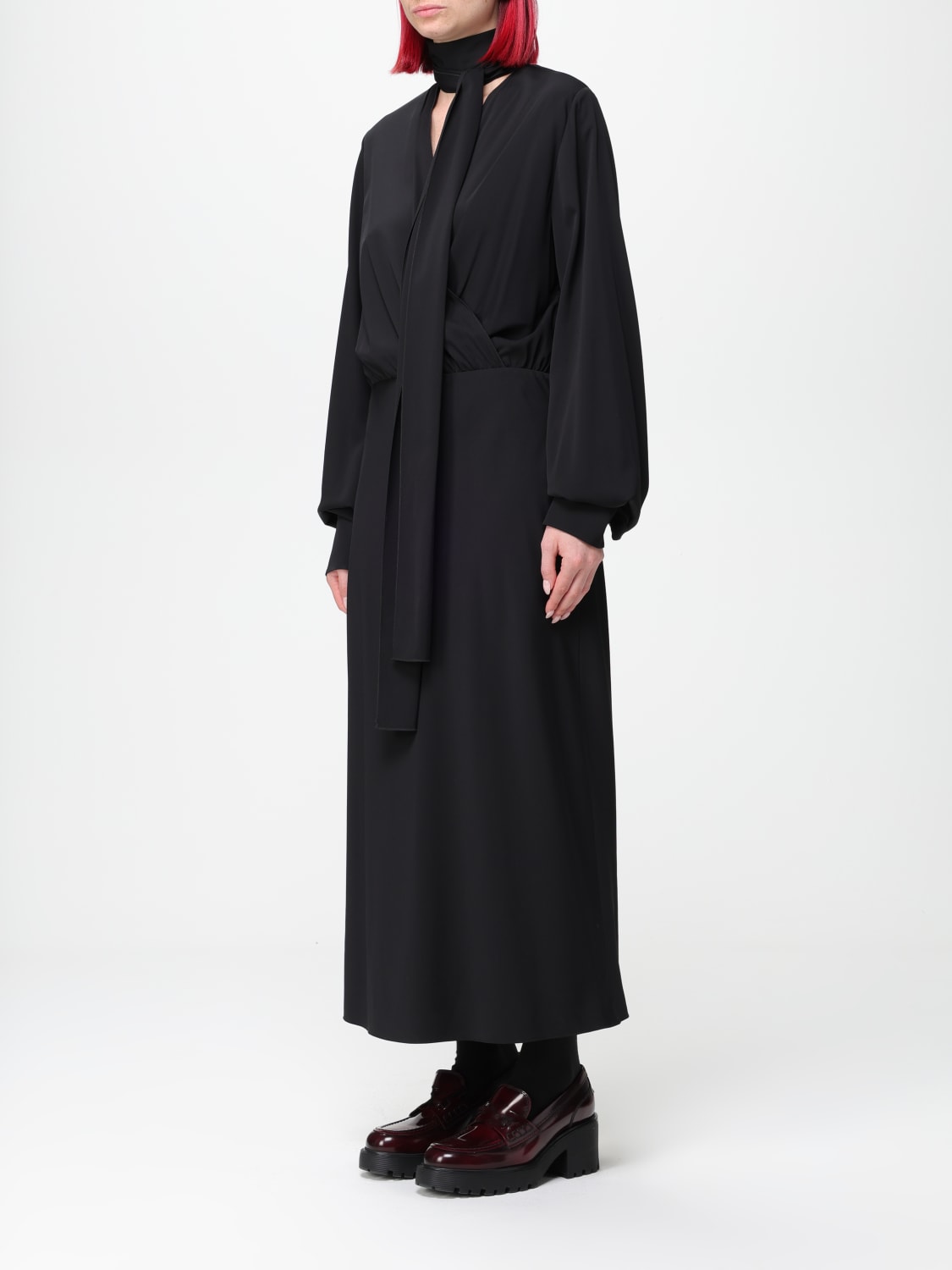 SPORTMAX ABITO: Abito Sportmax in seta , Nero - Img 3