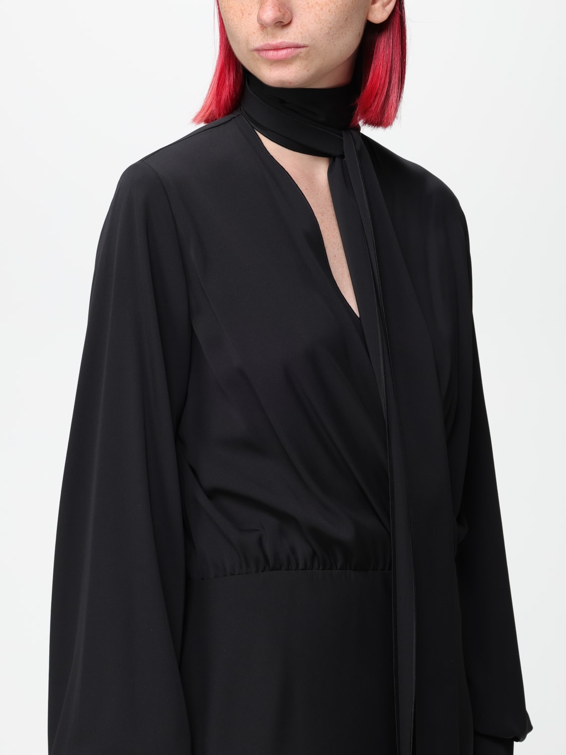 SPORTMAX ABITO: Abito Sportmax in seta , Nero - Img 4