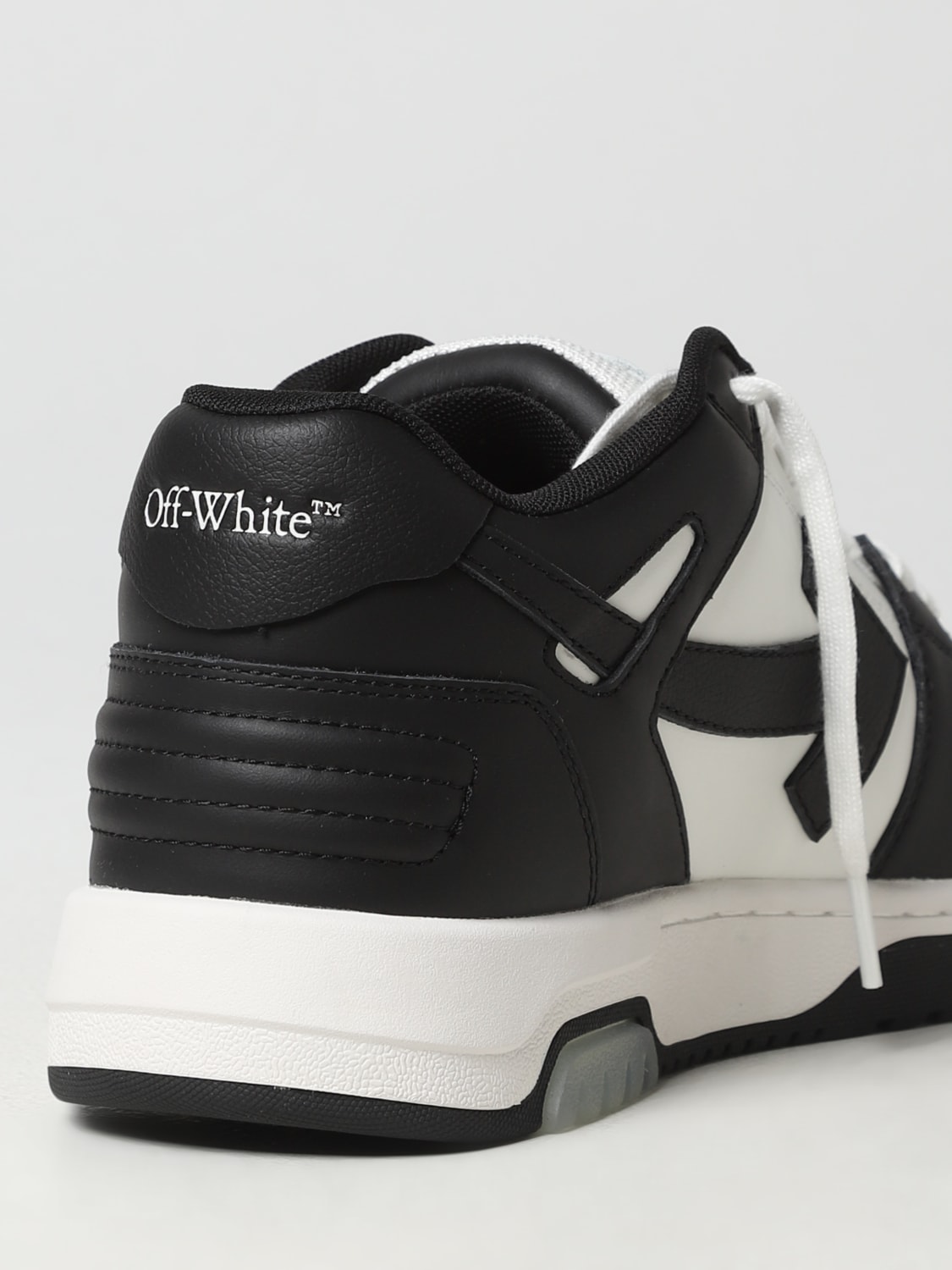 OFF-WHITE SNEAKERS: Off-White Out Of Office leather sneakers with logo, White - Img 3