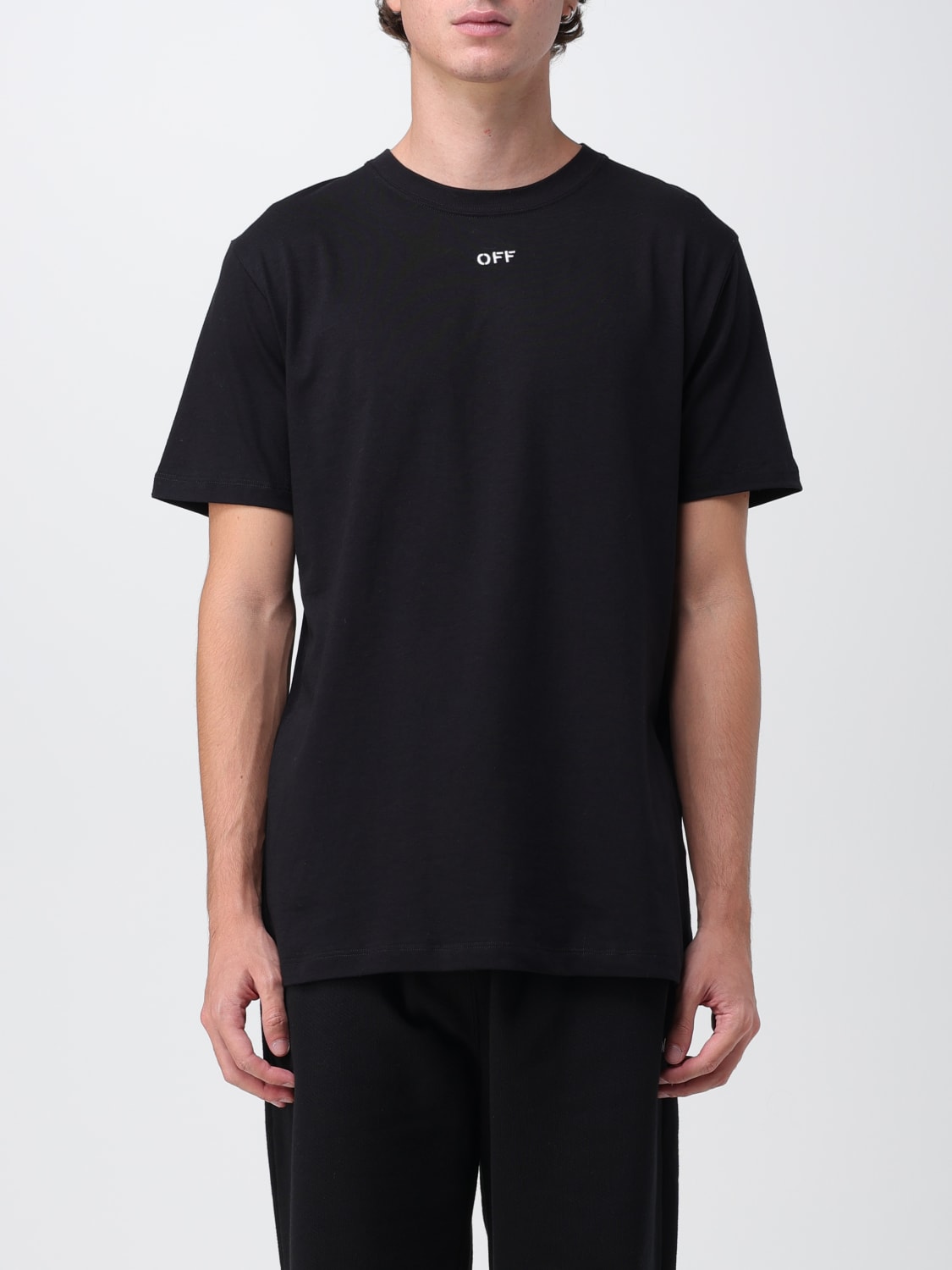 Off White Outlet T Shirt In Cotone Nero T Shirt Off White