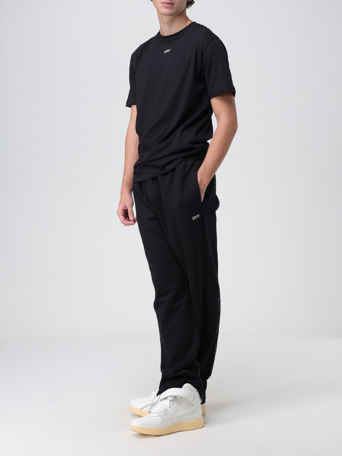 OFF-WHITE T-SHIRT: Off-white cotton T-shirt, Black - Img 2