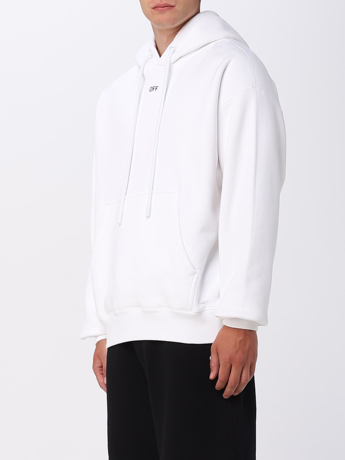 OFF-WHITE SWEATSHIRT: Off-white cotton sweatshirt, White - Img 4