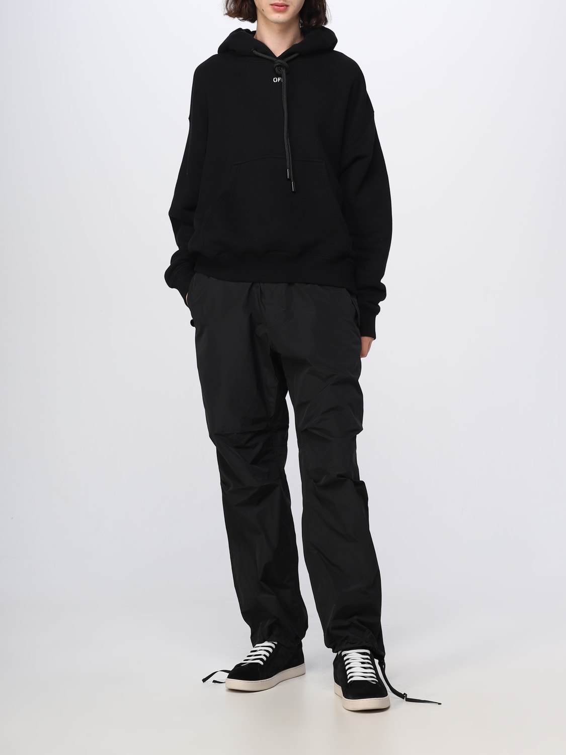 OFF-WHITE SWEATSHIRT: Off-white cotton sweatshirt, Black - Img 2