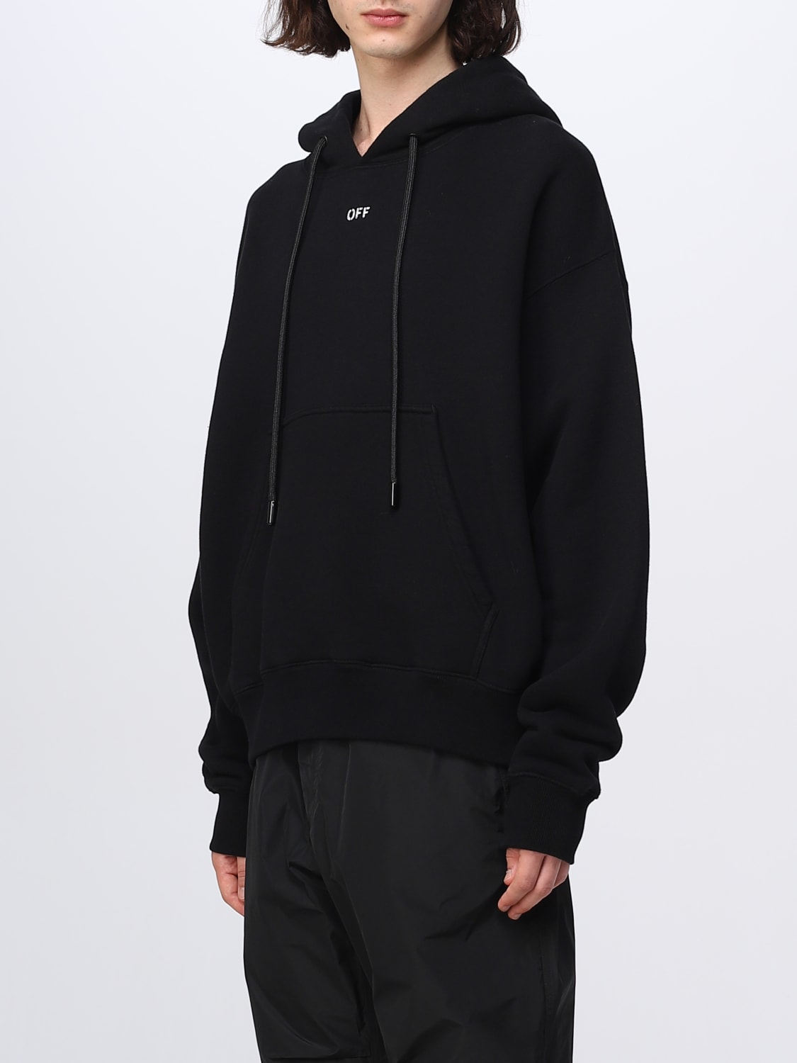 OFF-WHITE SWEATSHIRT: Off-white cotton sweatshirt, Black - Img 4