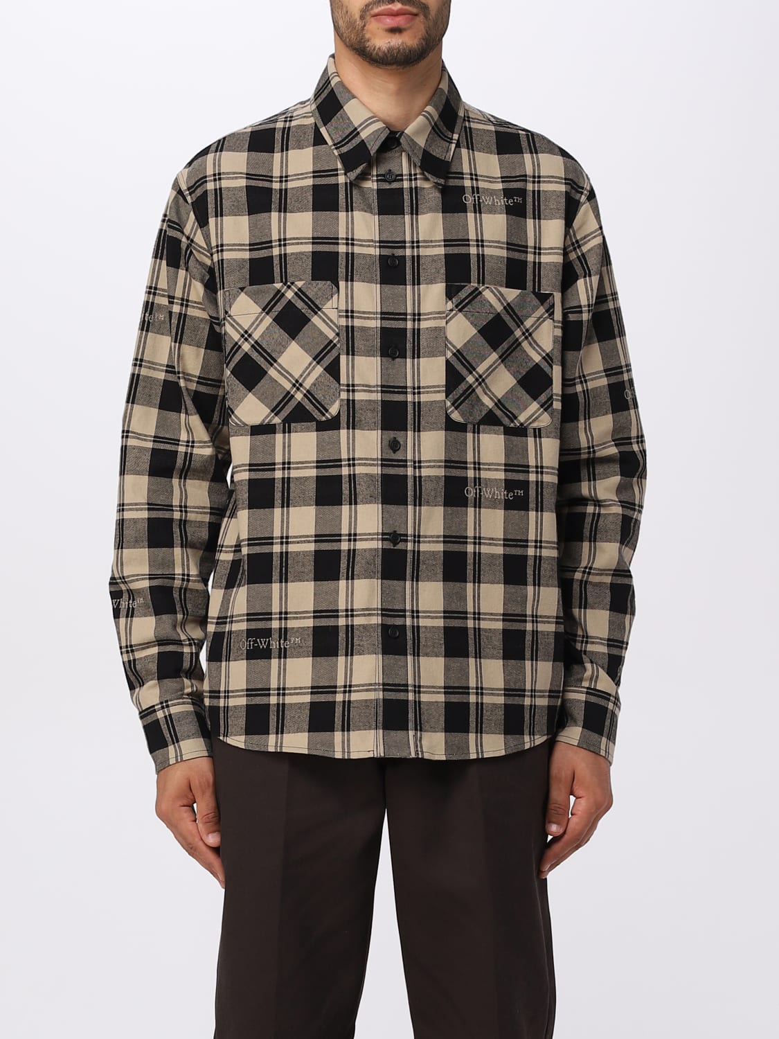 Off white flannel price best sale