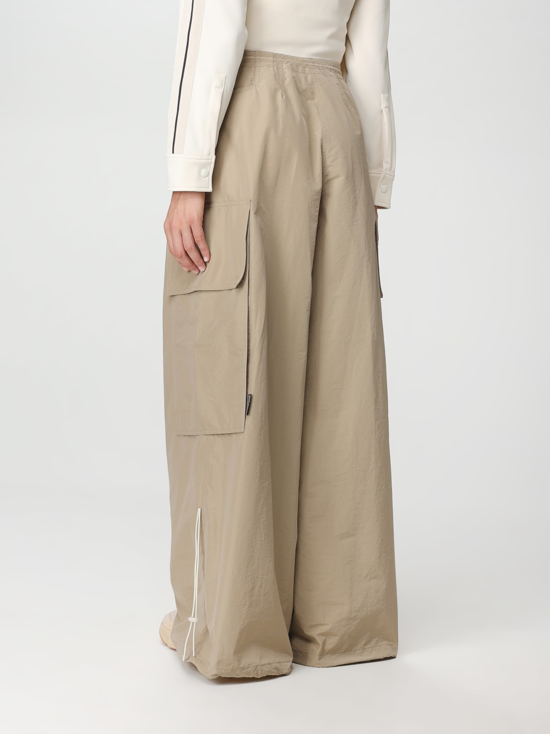 PALM ANGELS PANTS: Palm Angels trousers in technical fabric, Beige - Img 3