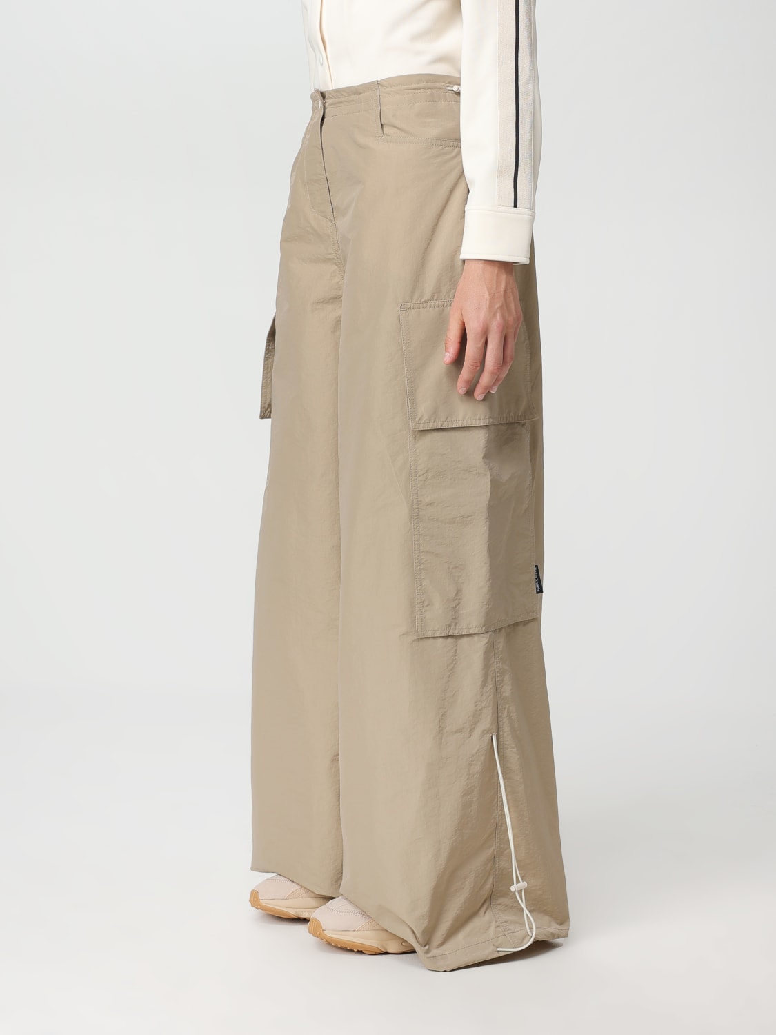 PALM ANGELS PANTS: Palm Angels trousers in technical fabric, Beige - Img 4