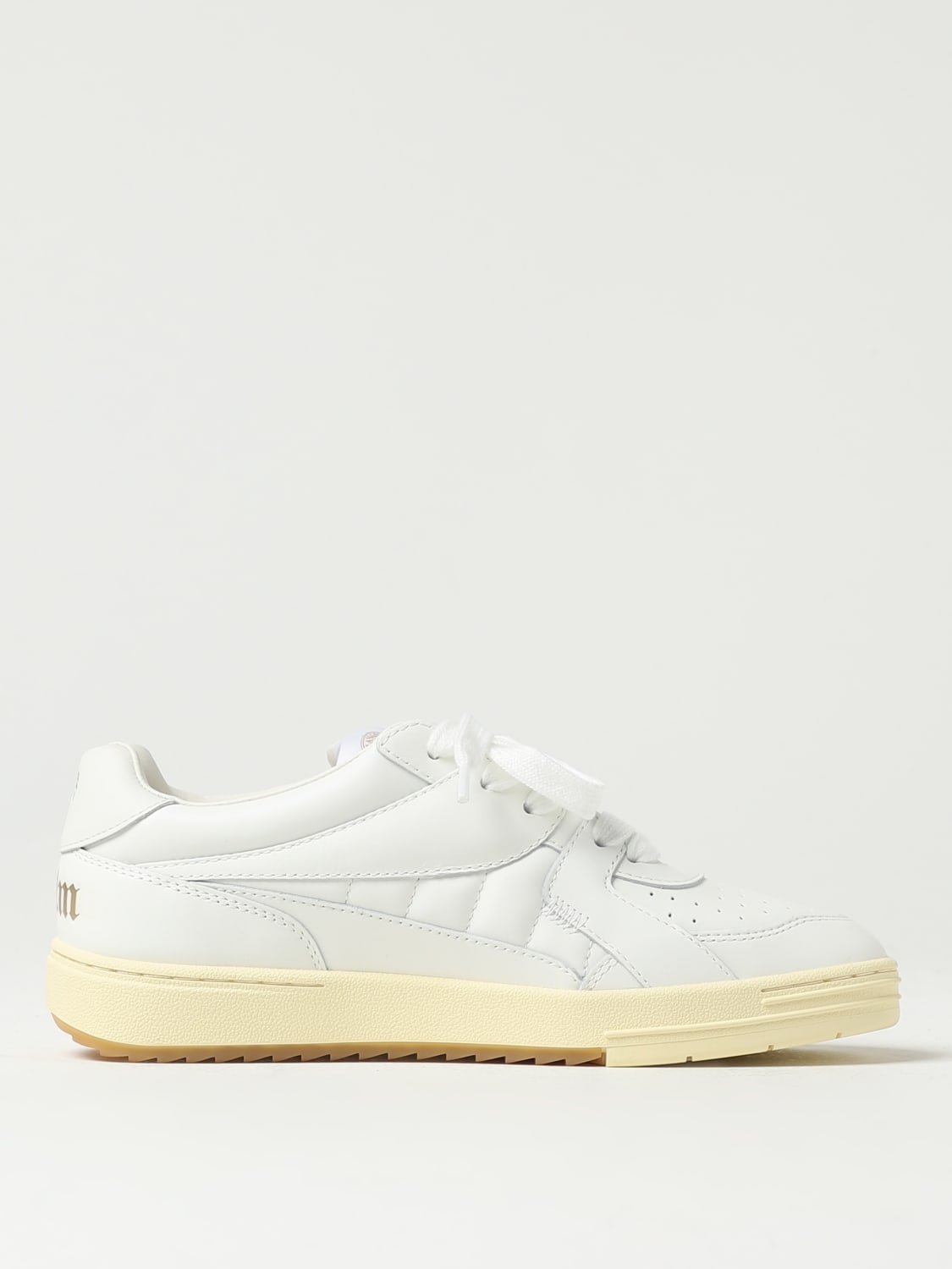 PALM ANGELS SNEAKERS: Sneakers Palm University Palm Angels in pelle, Bianco - Img 1