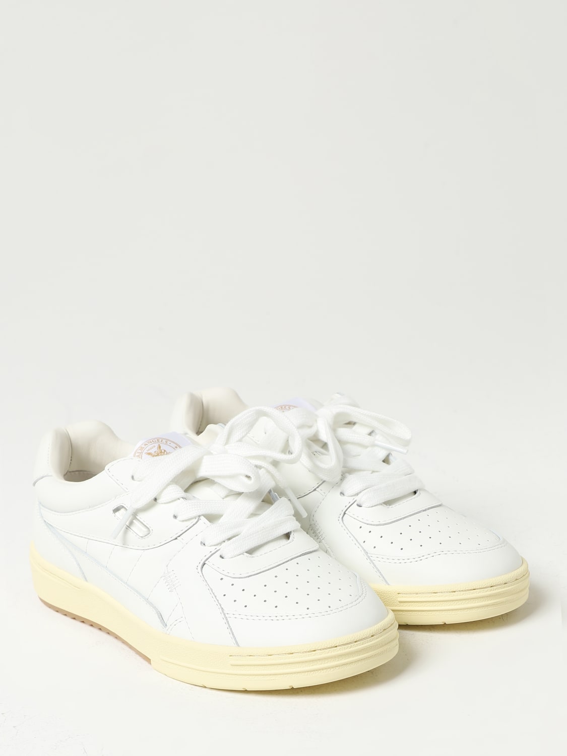 PALM ANGELS SNEAKERS: Sneakers Palm University Palm Angels in pelle, Bianco - Img 2