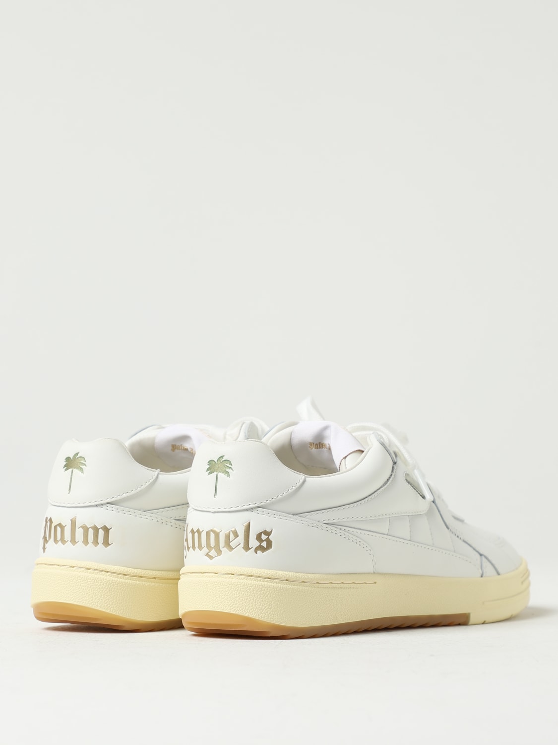 Palm Angels Outlet: Palm University leather sneakers - White | Palm Angels  sneakers PWIA049E23LEA002 online at GIGLIO.COM