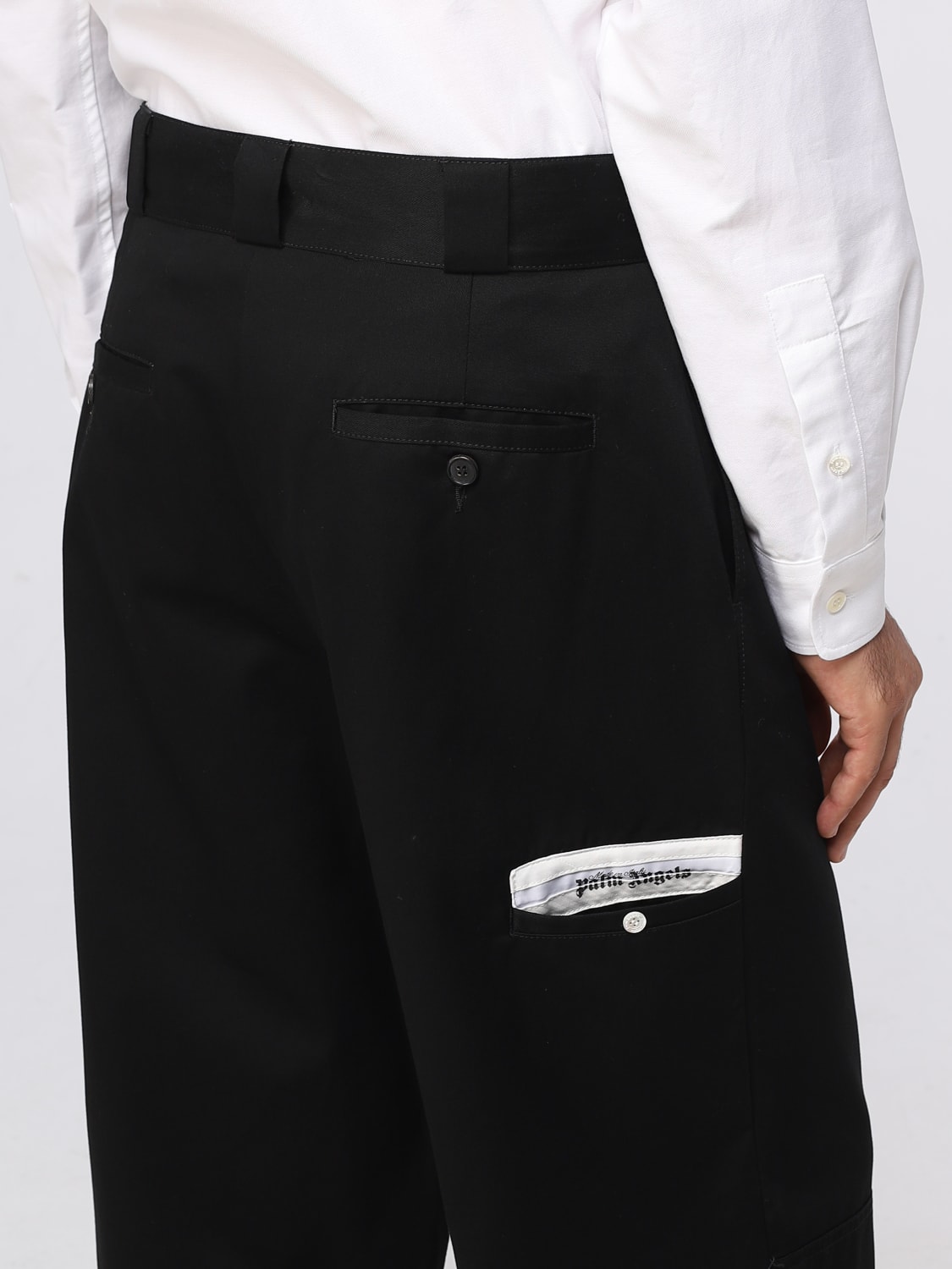 PALM ANGELS PANTS: Palm Angels cotton trousers, Black - Img 5