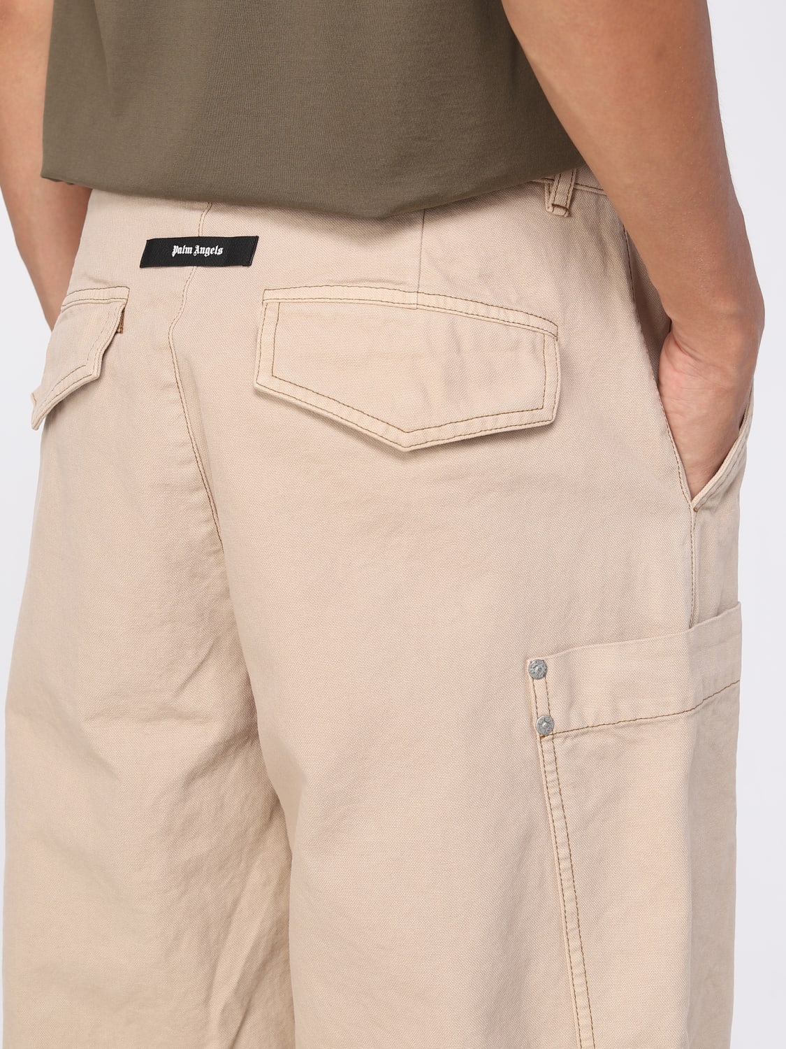 PALM ANGELS PANTALON: Pantalon homme Palm Angels, Beige - Img 5