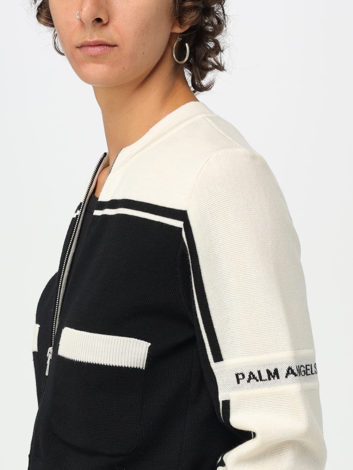 PALM ANGELS セーター: セーター レディース Palm Angels, ブラック - Img 5