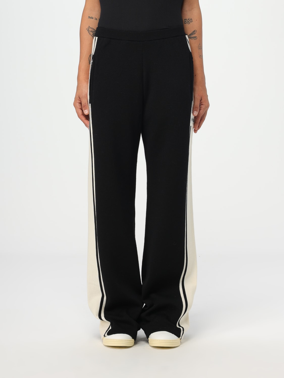 PALM ANGELS: Pants woman - Black | Palm Angels pants PWHG022F23KNI001 ...