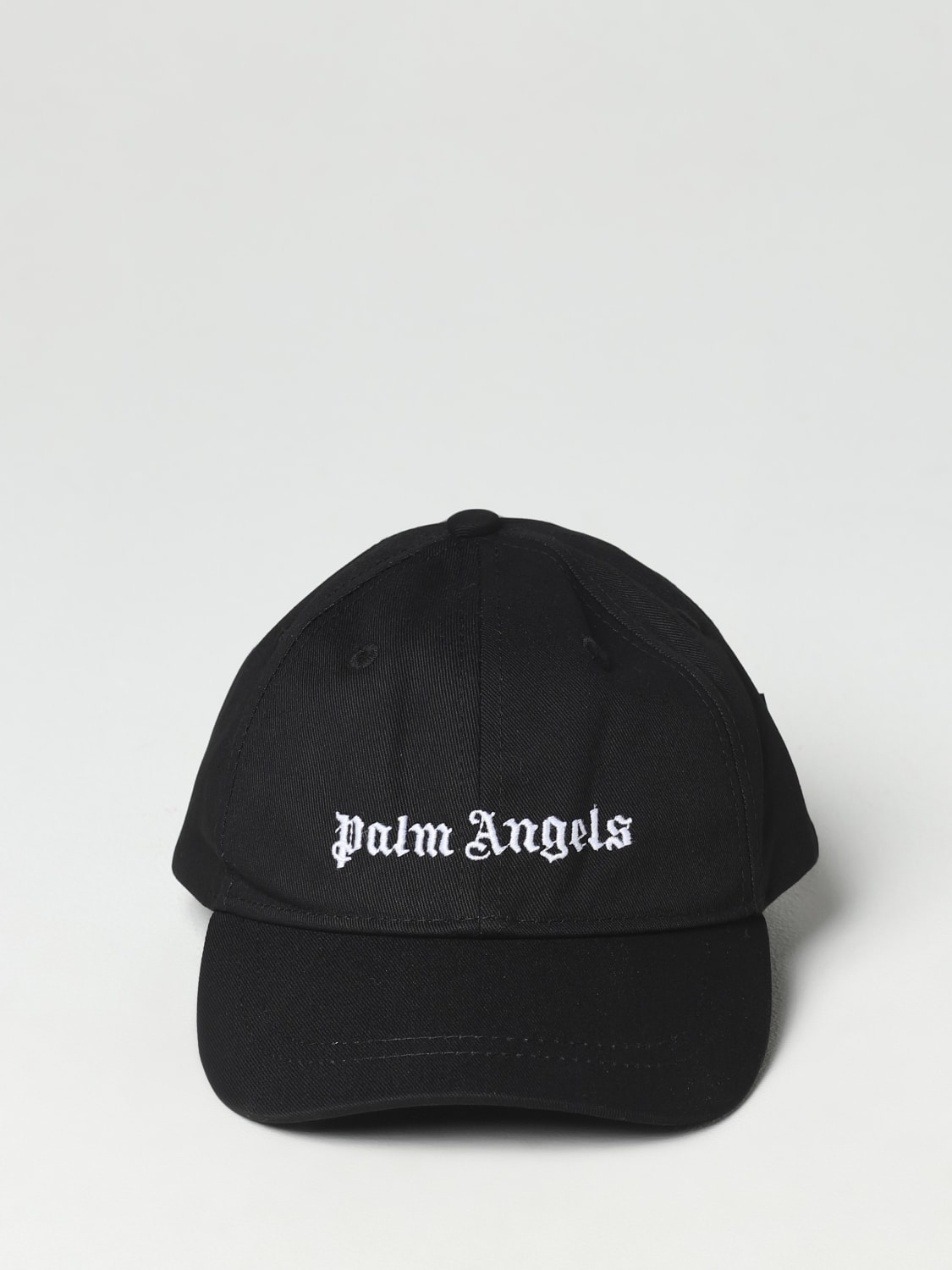 PALM ANGELS HAT: Palm Angels hat in cotton with embroidered logo, Black - Img 2