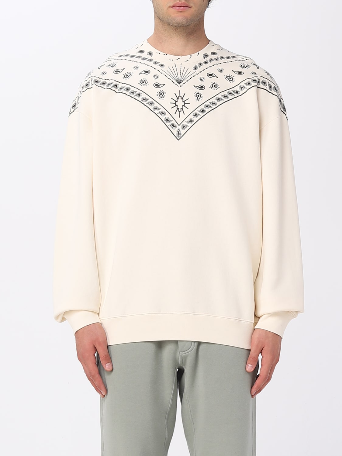 MARCELO BURLON COUNTY OF MILAN SWEATSHIRT: Sweatshirt herren Marcelo Burlon County Of Milan, Yellow Cream - Img 1