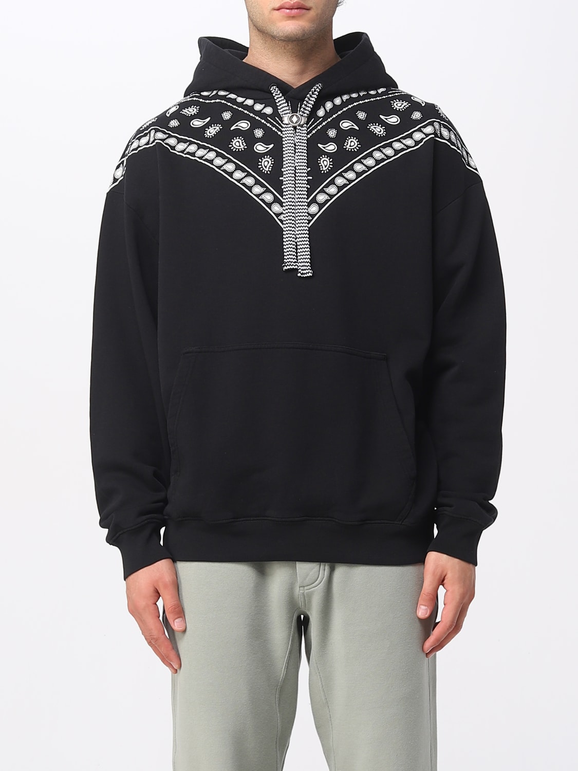 MARCELO BURLON COUNTY OF MILAN 스웨트셔츠: 스웨트셔츠 남성 Marcelo Burlon County Of Milan, 블랙 - Img 1