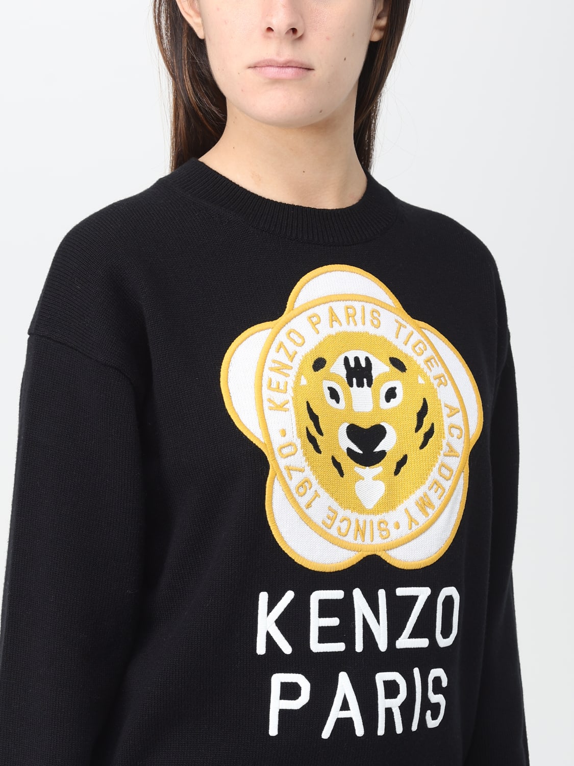 KENZO MAGLIA: Maglione Kenzo in lana e cotone, Nero - Img 5