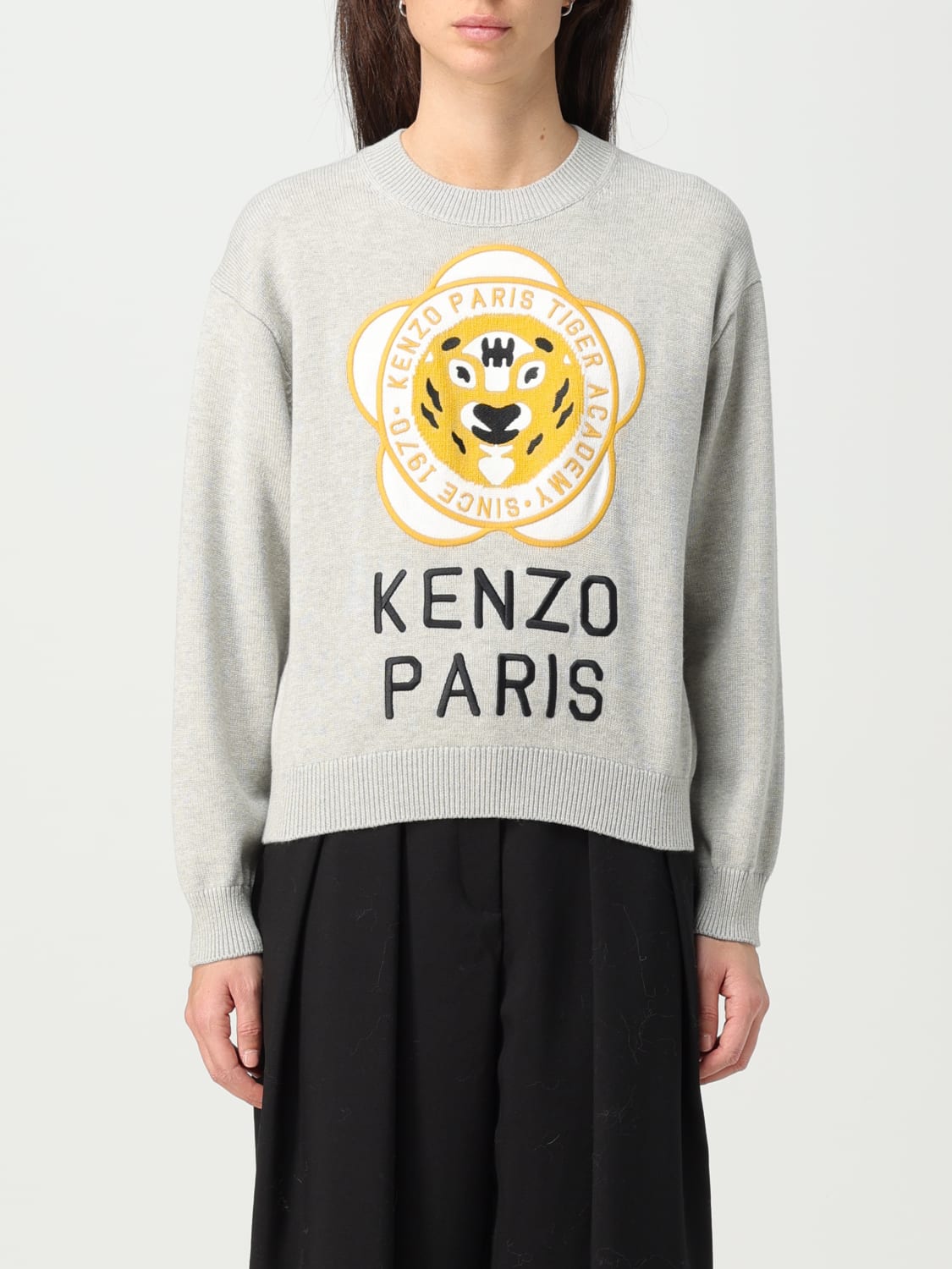 Kenzo Outlet Pull femme Gris Pull Kenzo FD62PU4263BB en ligne sur GIGLIO.COM